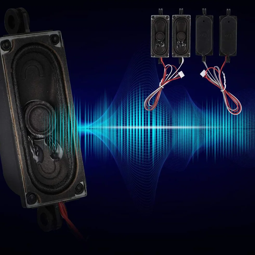 Altoparlante TV ABS Nero 2 Pezzi 4 Ohm 5W 70x30x16mm 450Hz-20KHz