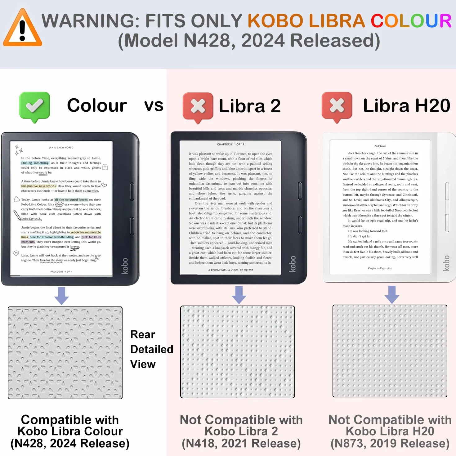 RSAquar Custodia Kobo Libra Colour Tolino Vision Colour 2024 Copertura Pieghevole Risveglio Automatico Verde Agave