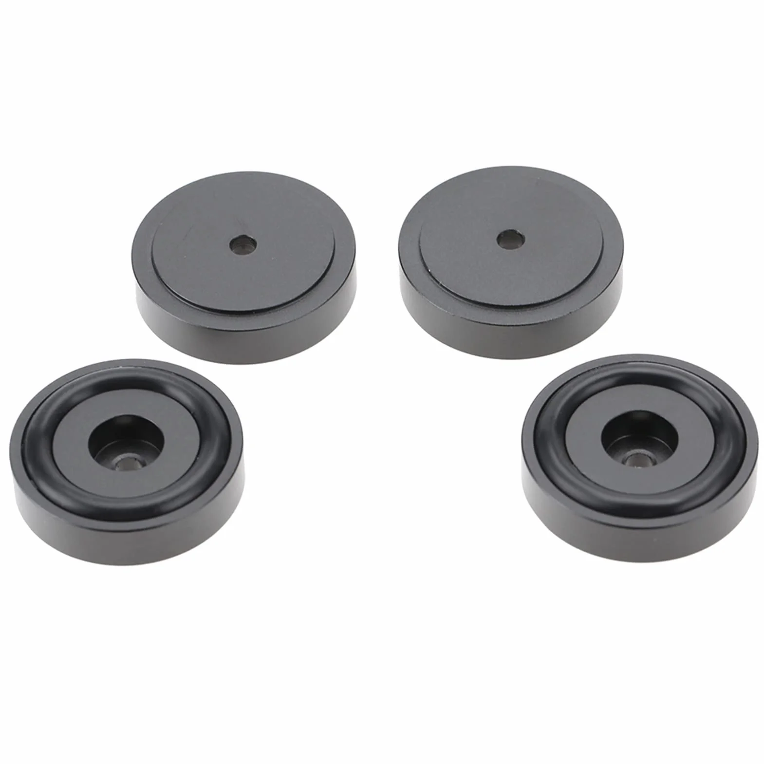 Amplificatore Piedini in Alluminio Anodizzato 4Pcs 40x10mm Nero