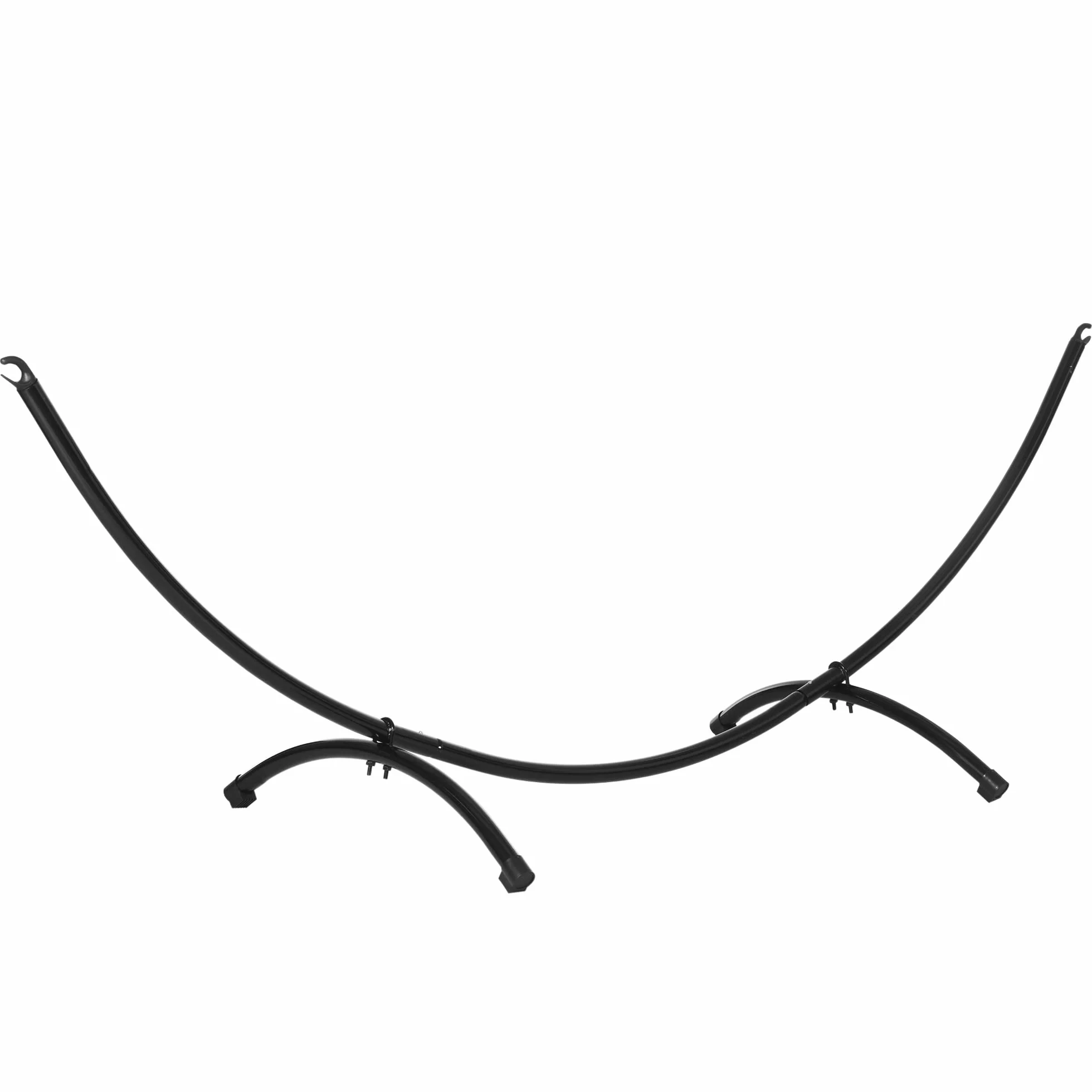 Outsunny Struttura per Amaca Universale da 3m, Supporto in Metallo da Esterno per Giardino e Terrazza, 300x90x100cm, Nero