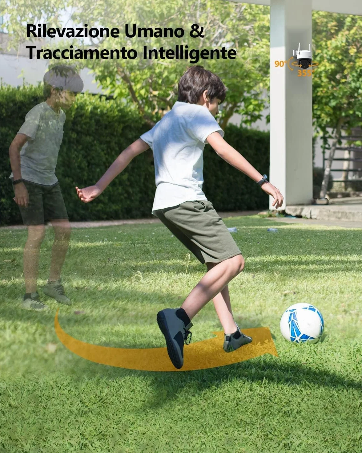 Imou 2K Telecamera Wi-Fi Esterno 3MP 360° Visione Notturna a Colori IP66 2,4Ghz