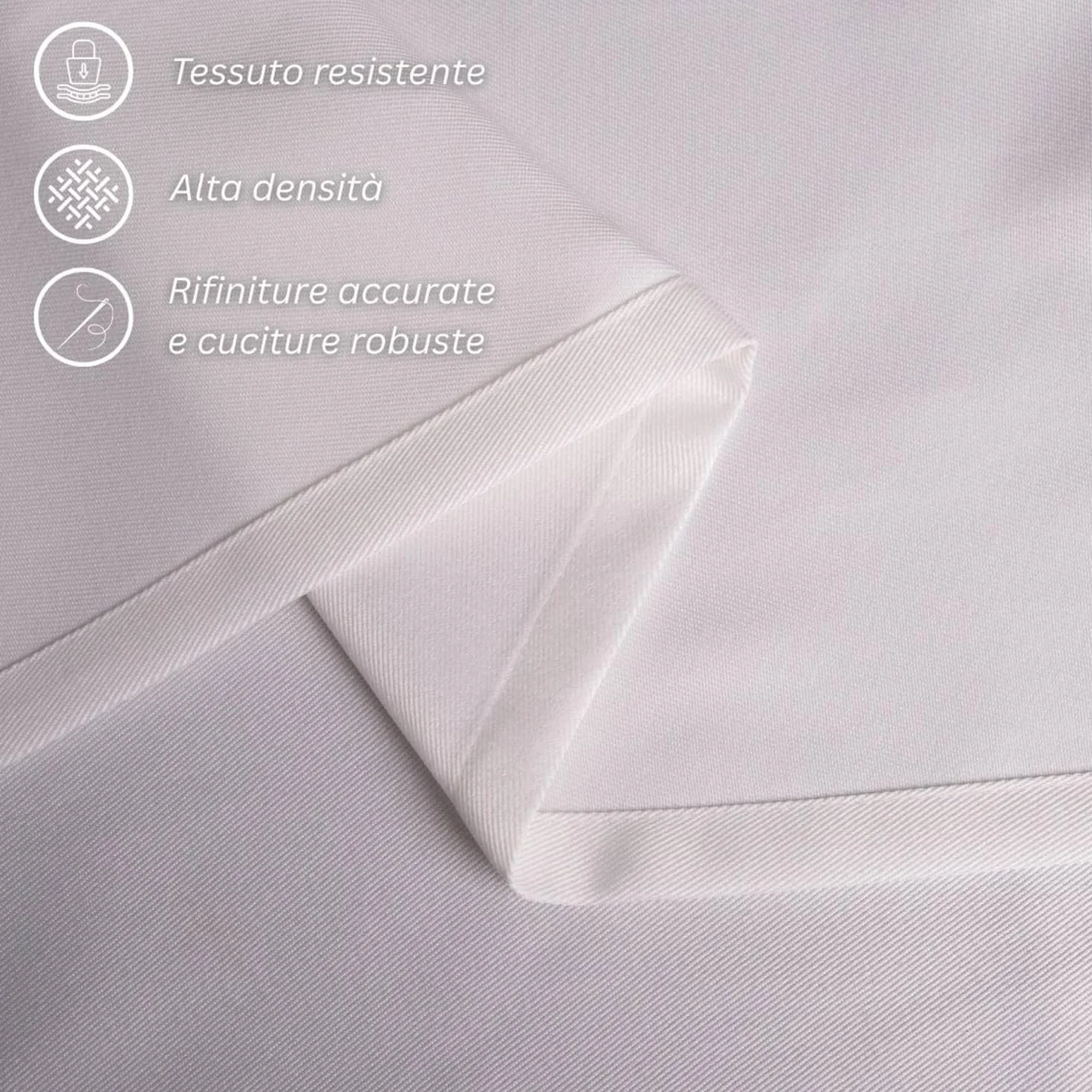 Tenda Gazebo Idrorepellente e Resistente, Tenda da Esterno per Gazebo, Dotata di Passanti con Chiusura a Bottone, 100% Made in Italy, Colore Bianco, Misure 260 Cm Altezza x 200 cm Larghezza