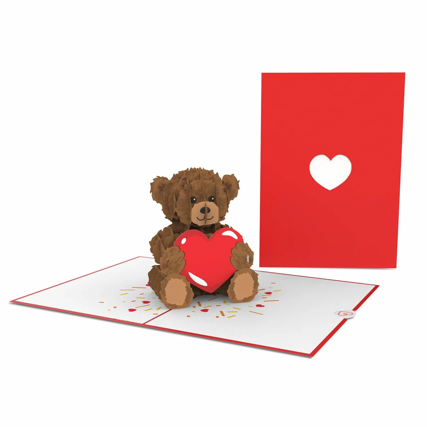 Papercrush® Biglietto Pop-Up Orsetto 3D - Biglietto Auguri Compleanno per Donna, Moglie, Anniversario Fidanzamento, Matrimonio