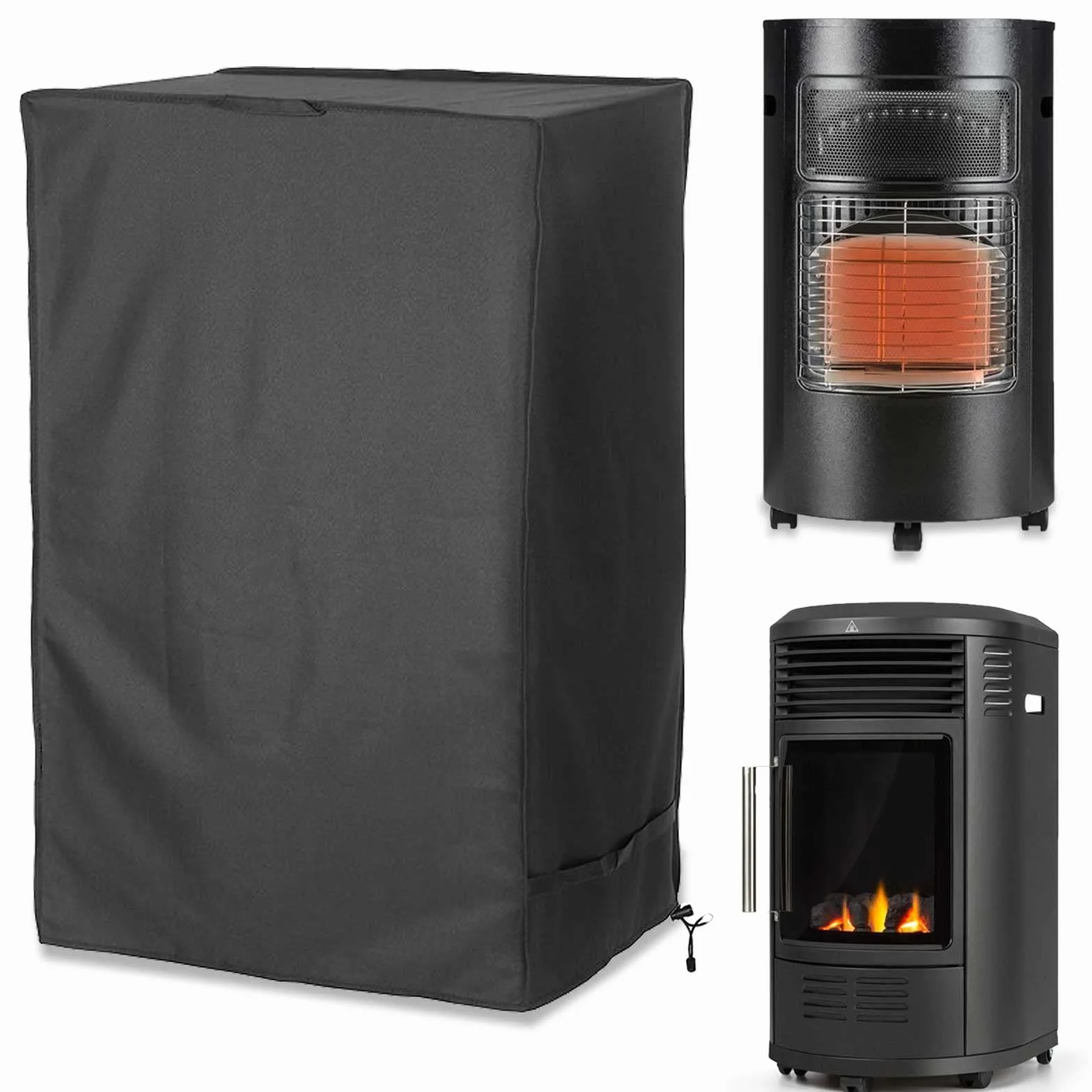 Coperture Protettive Stufetta a Gas per Interno, Stufe Portatili Cover Protettiva, Telone Stufe Portatili in Tessuto Oxford 420D, Copertura Protettiva per Riscaldatore a Gas (50x80x60cm)