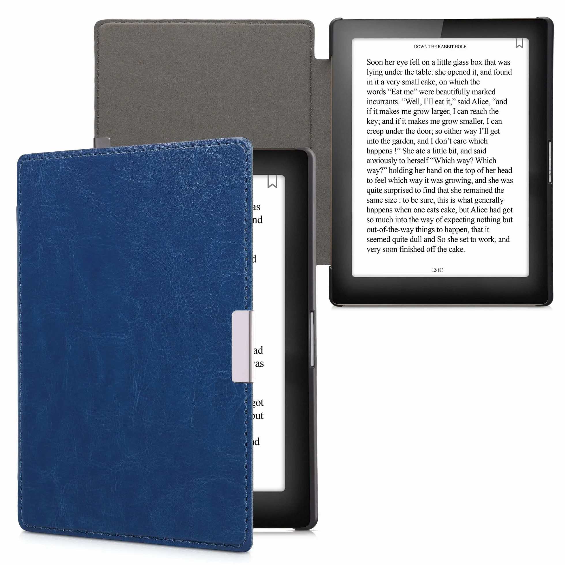 kwmobile Custodia eReader Simil Pelle Compatibile con Kobo Aura Edition 1 Blu