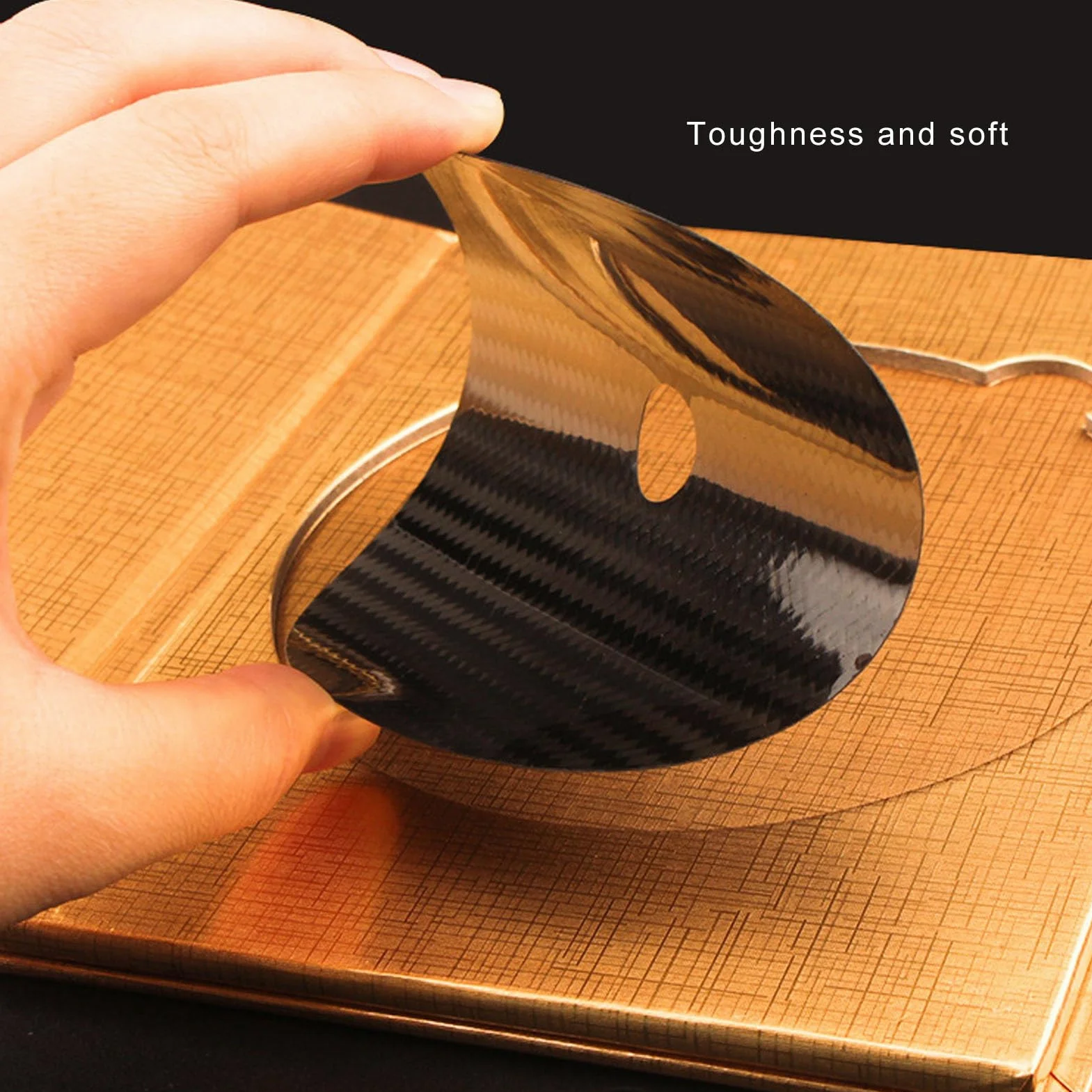 Stabilizzatore CD in Fibra di Carbonio 0,2 Mm con Assorbimento Vibrazioni Tappetino HIFI per Lettore CD Nero