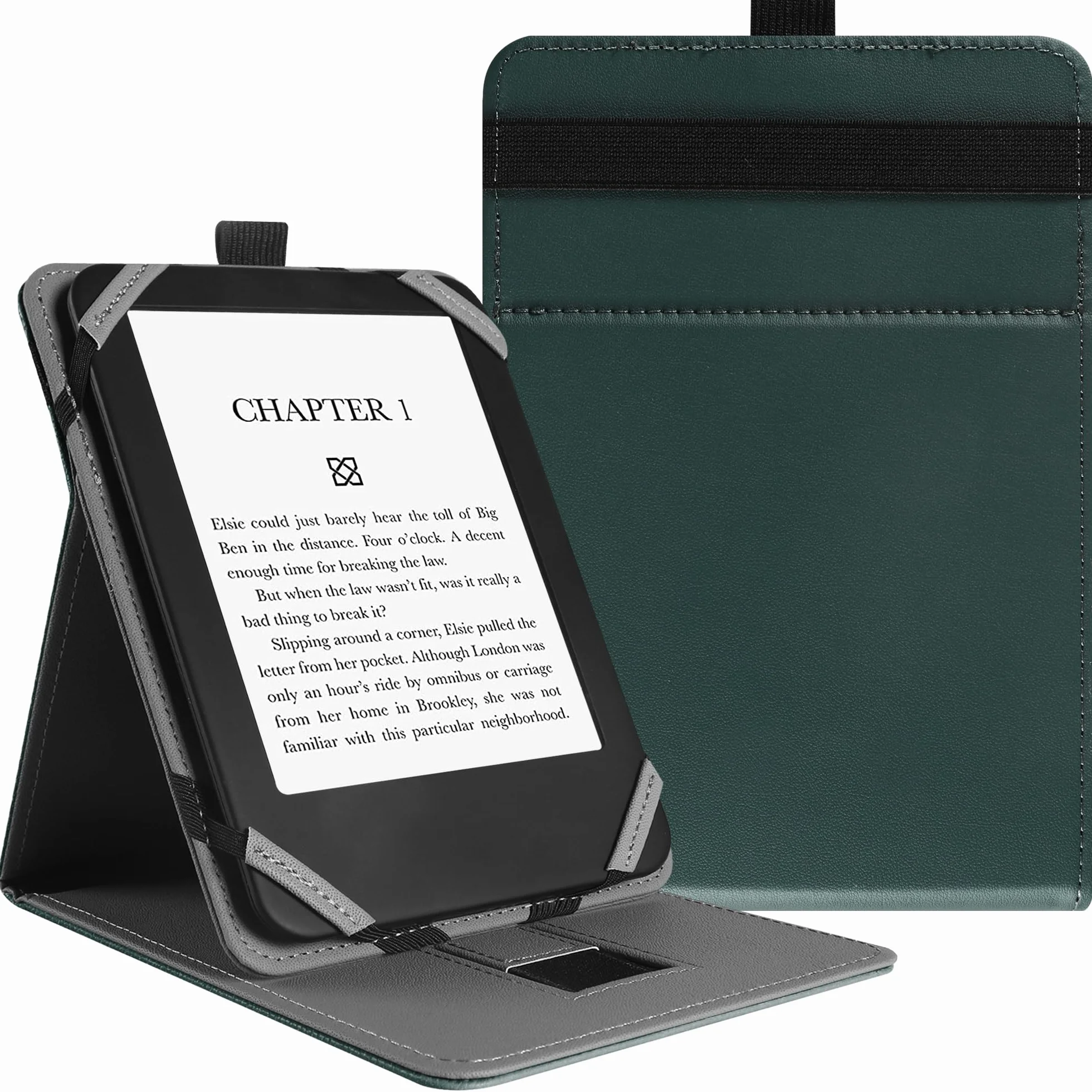 VOVIPO Custodia universale per 6 6.8 7 pollici Kindle Paperwhite/Colorsoft eReaders, Stand Cover con cinturino compatibile con Kindle/Kobo/Tolino/Pocketbook/Sony - Menta