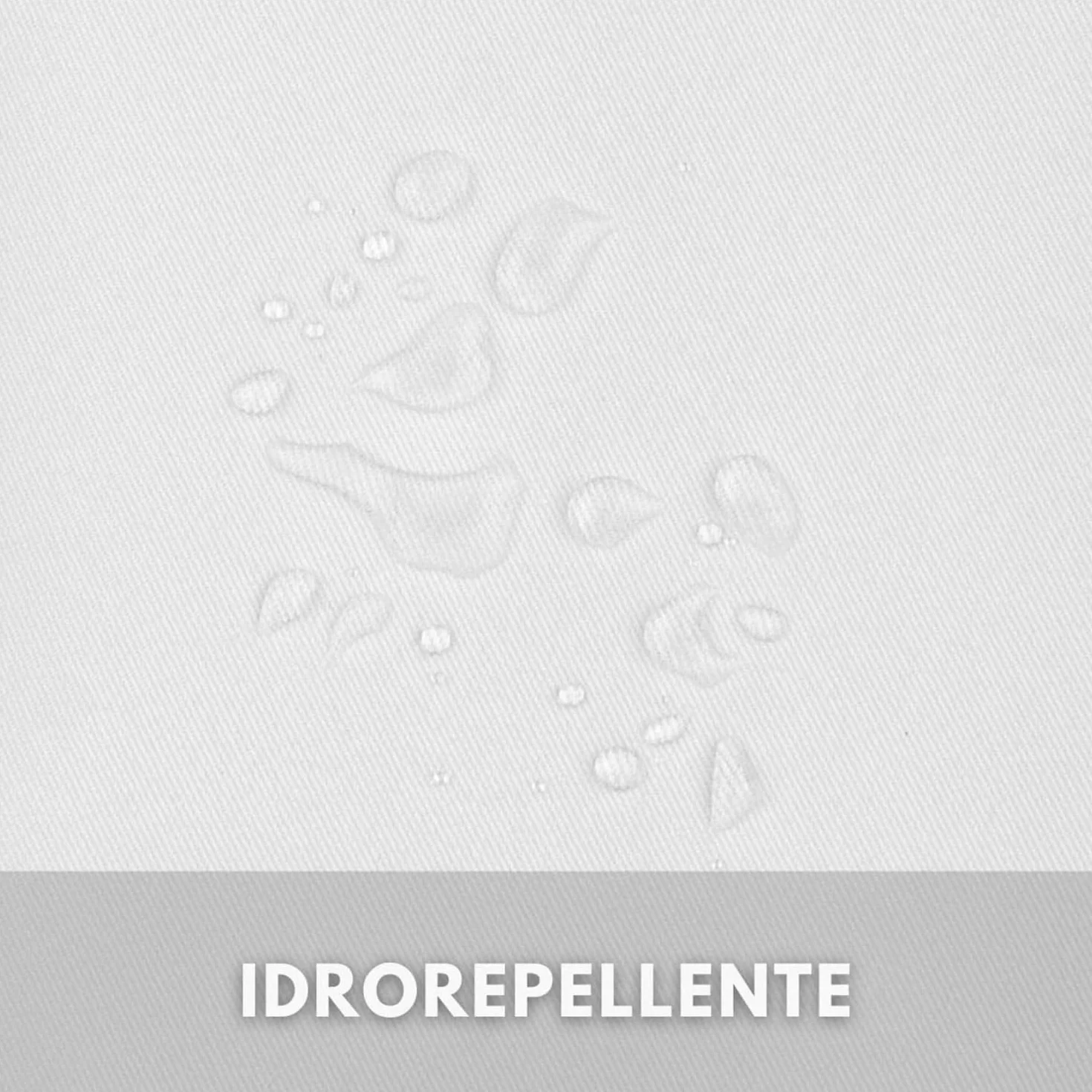 Tenda Gazebo Idrorepellente e Resistente, Tenda da Esterno per Gazebo, Dotata di Passanti con Chiusura a Bottone, 100% Made in Italy, Colore Bianco, Misure 260 Cm Altezza x 200 cm Larghezza