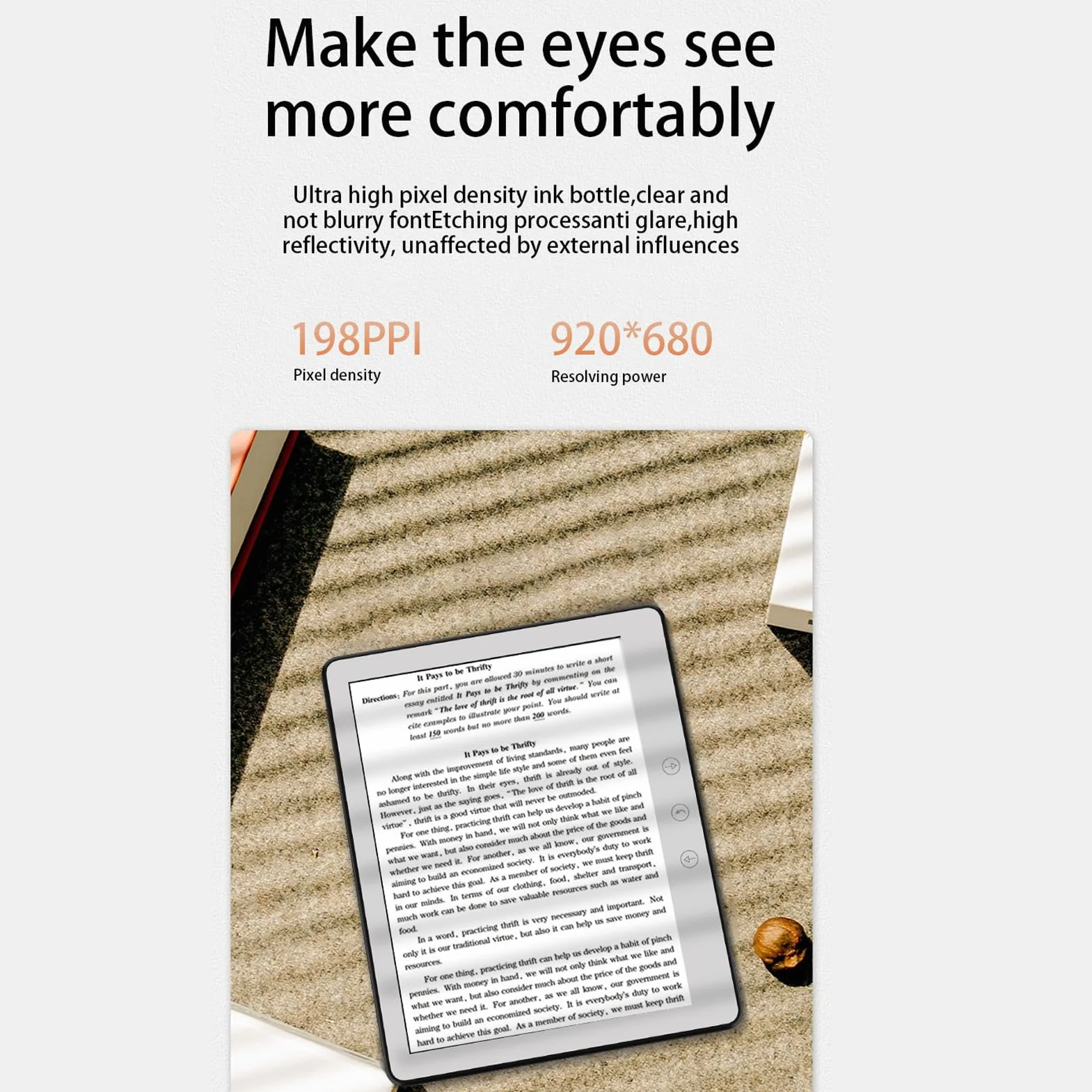 Lettore E, Lettore di Libri Elettronici Touch Screen 5,76 Pollici per Android 8.1, 1 GB 16 GB