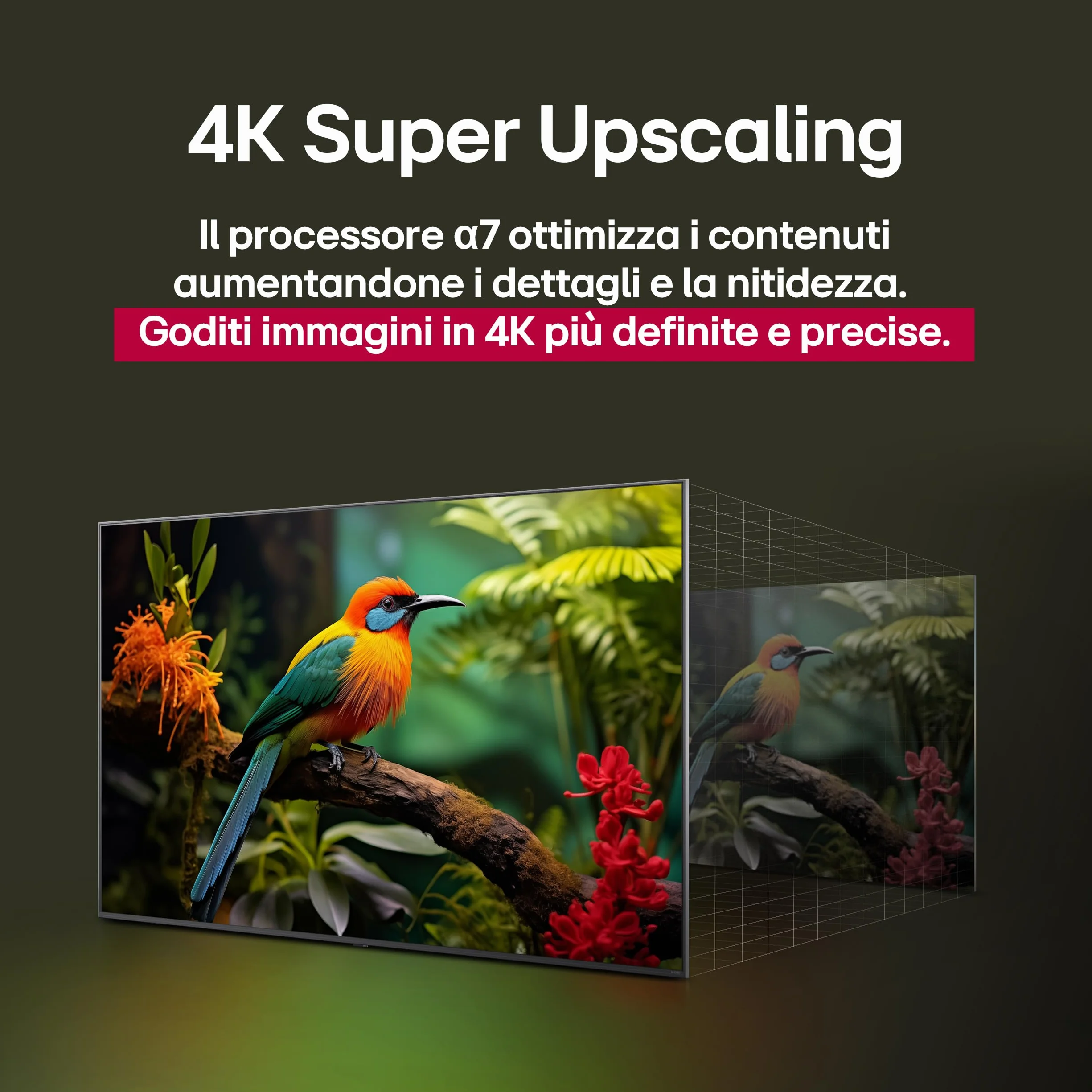 LG QNED70 Smart TV 50 pollici 4K, Processore α7 Gen8, Dynamic QNED Color, webOS AI, Gaming VRR 4K@60Hz