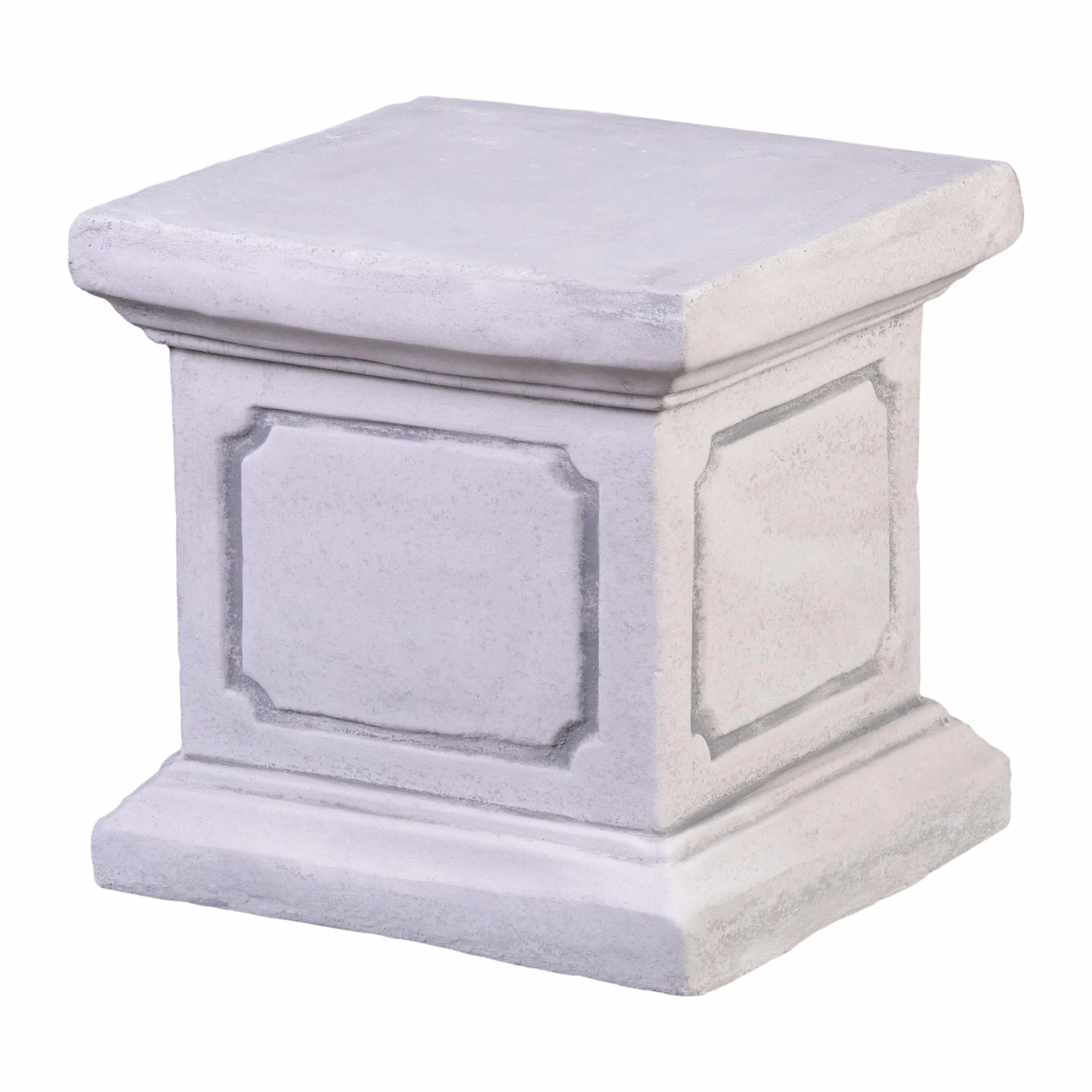 gartendekoparadies.de Piccolo basamento quadrato - Basamento in pietra - Altezza: 20 cm - Superficie a terra: 20 x 20 cm - 13 kg - Grigio - Resistente al gelo - Per l'esterno