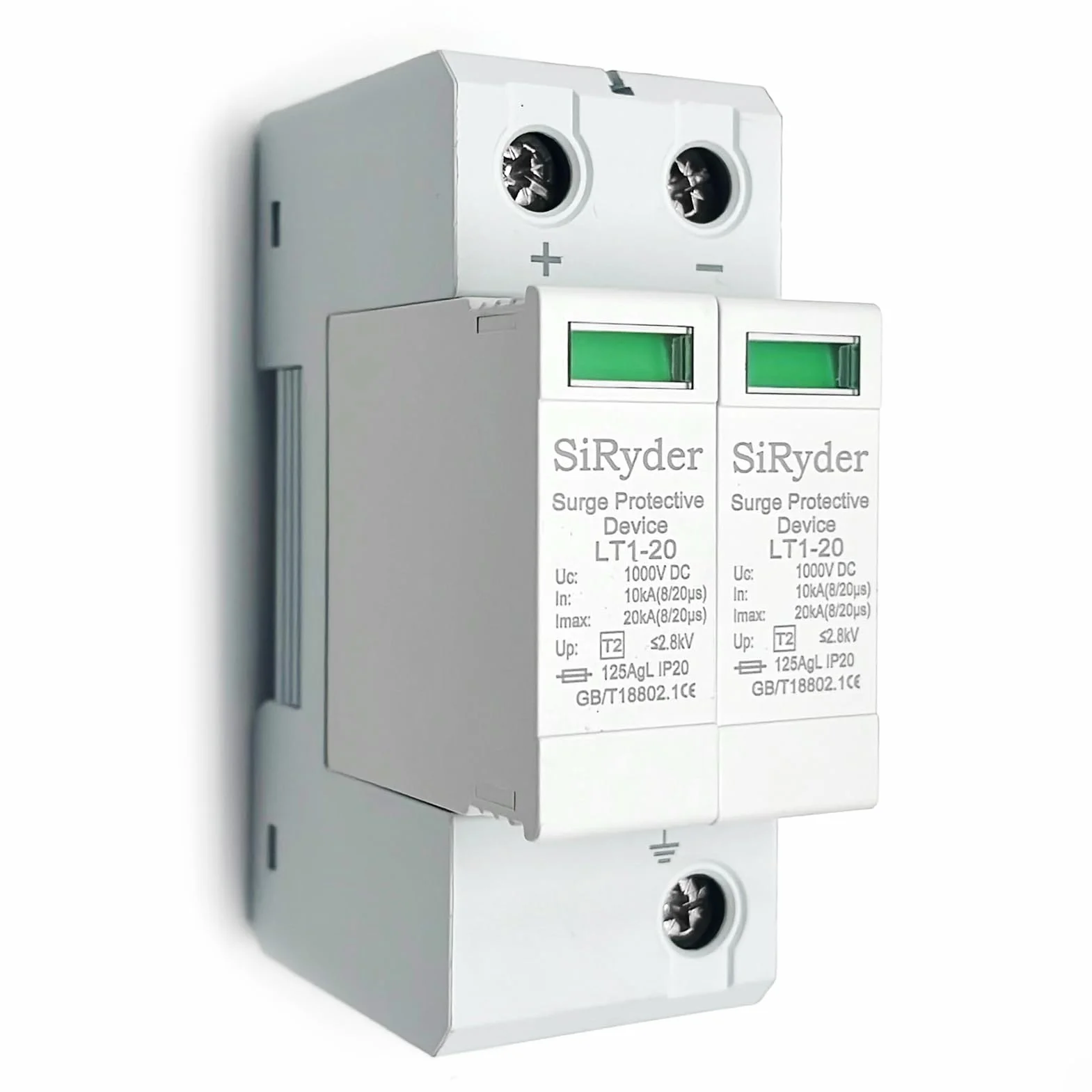 Scaricatore di Sovratensione 220V DC1000V 2P 10KA~20KA Fotovoltaico Protettore di Fulmini Bassa Tensione