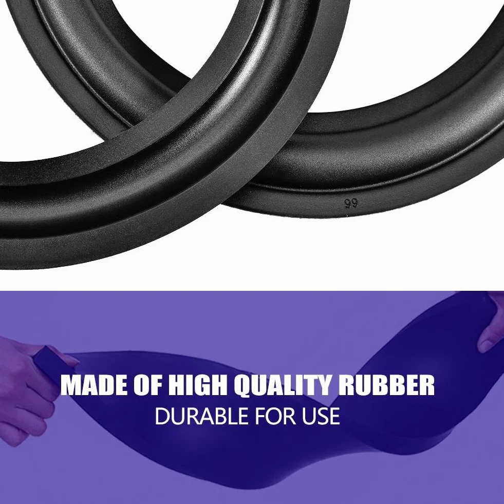 Kit riparazione surround altoparlante 156mm anelli bordo gomma perforata 2 pezzi