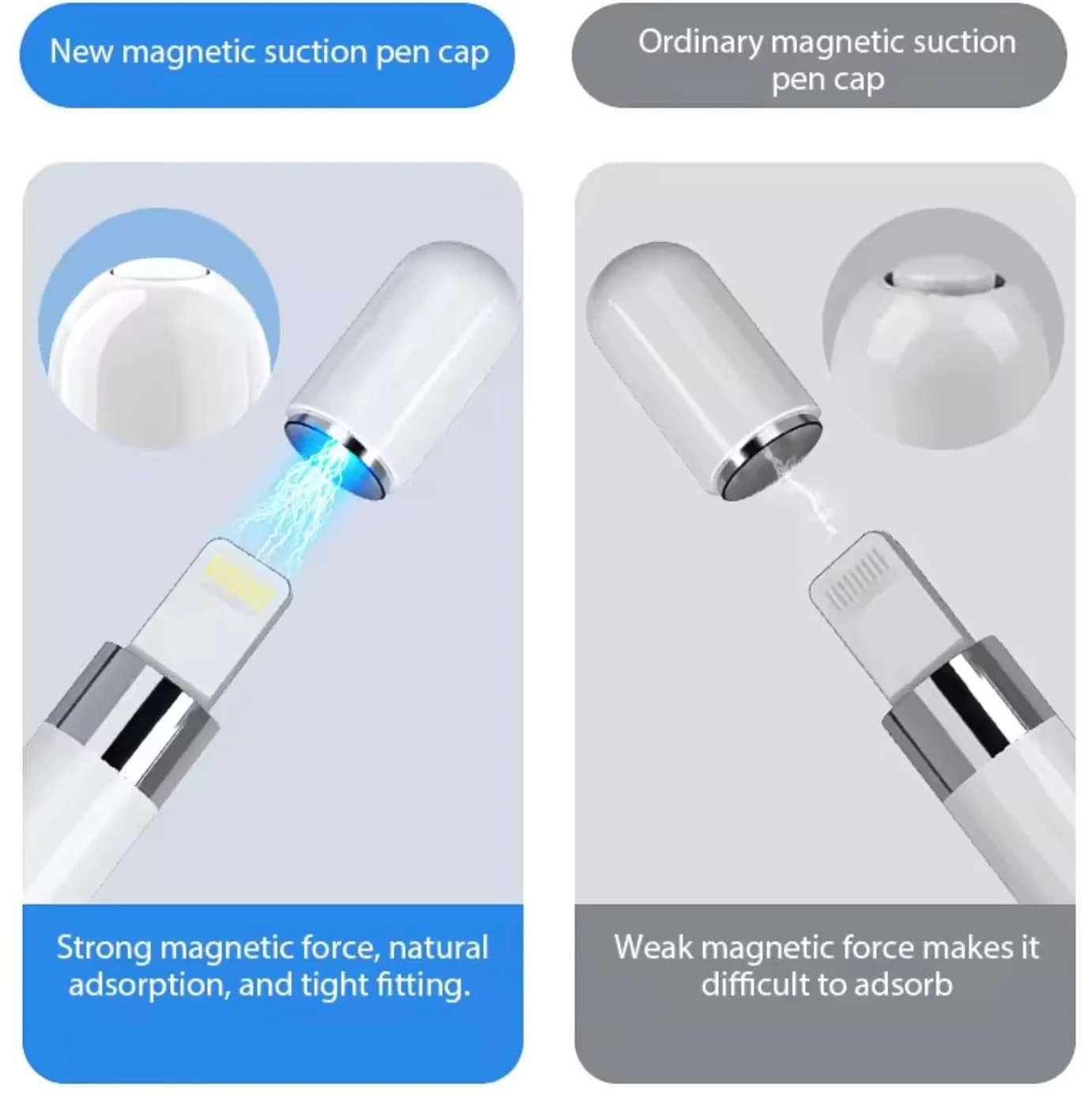 Ricambio Cappuccio Magnetico compatibile con Apple Pencil Prima Generazione