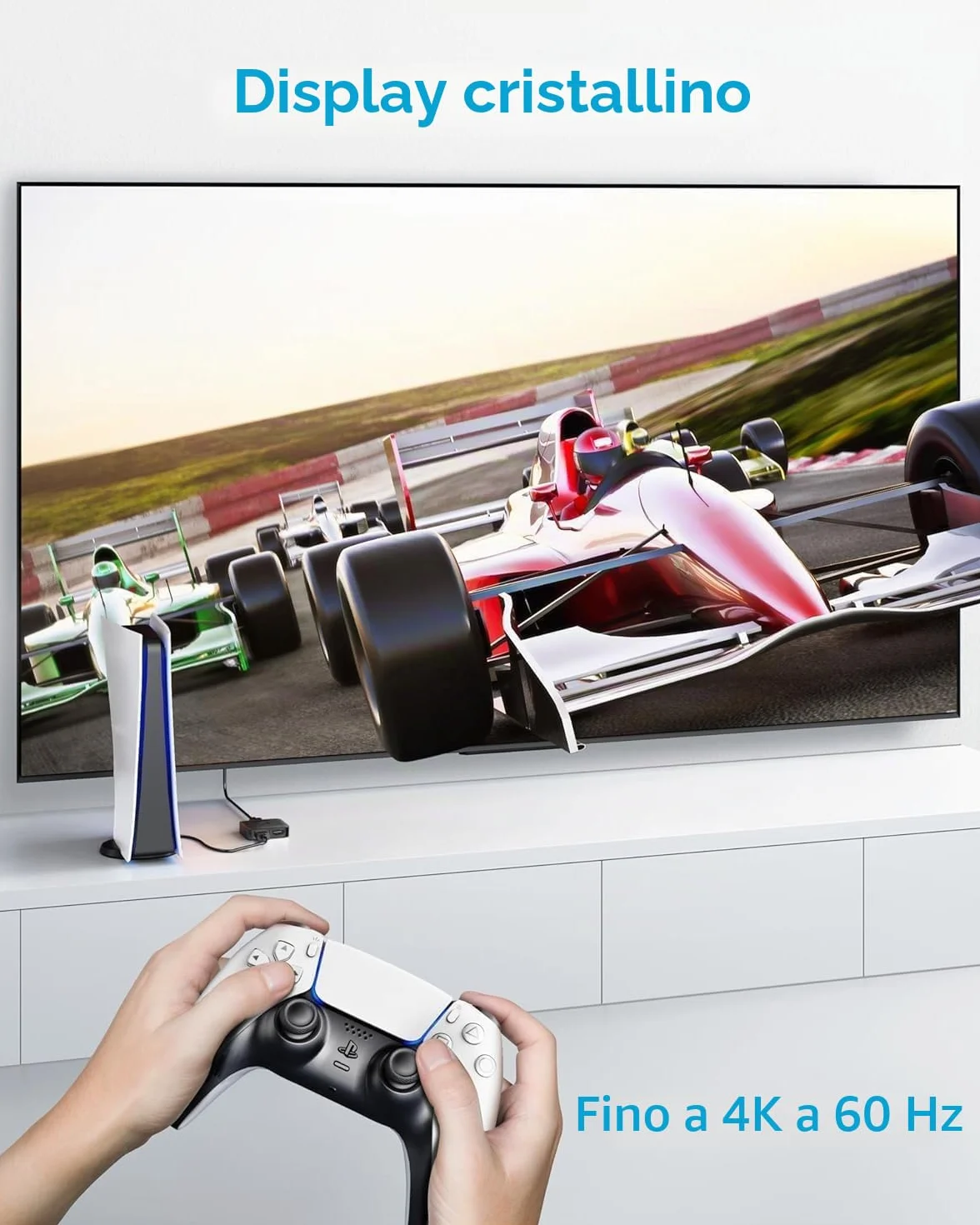 Anker Switch HDMI Sdoppiatore 4K 60 Hz 2 in 1 Uscita HDR 3D Dolby