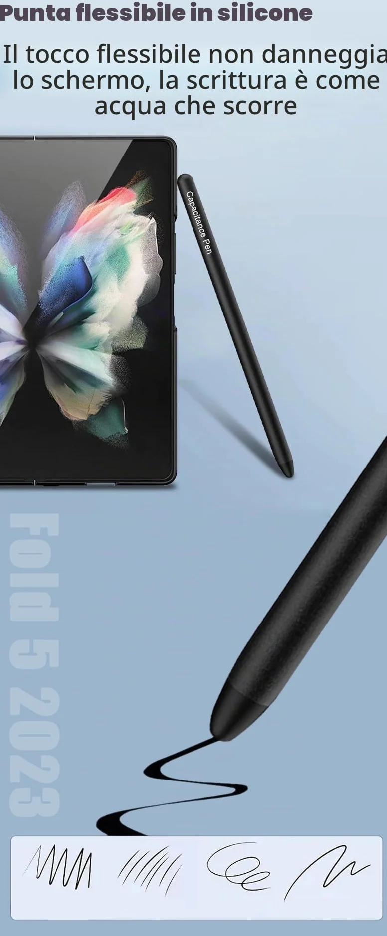 Penna Stilo Universale per Tablet, Samsung, Z Fold5/Fold 4/Fold 3