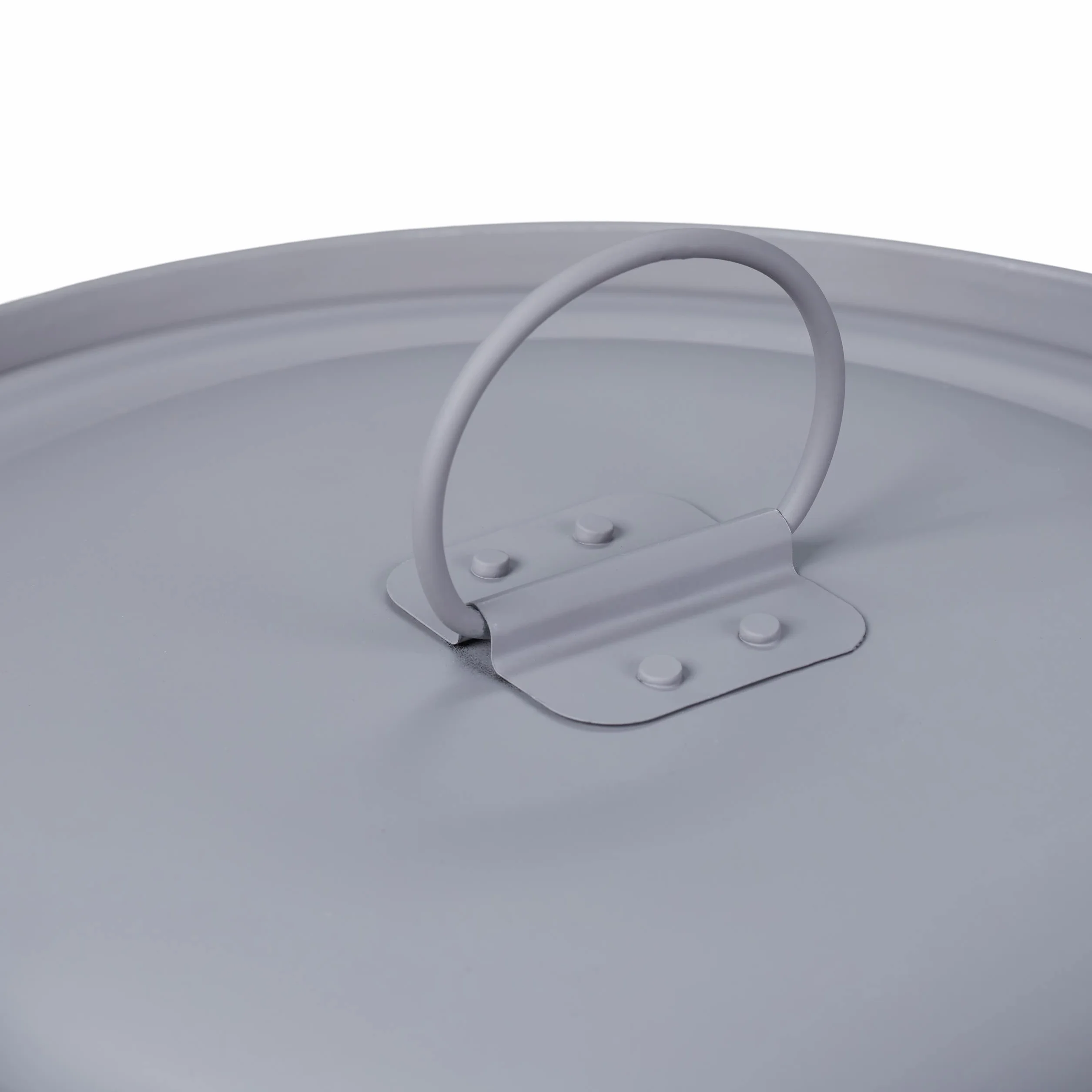 Relaxdays Secchio Raccoglicenere 12 L con Coperchio e Impugnatura Grigio