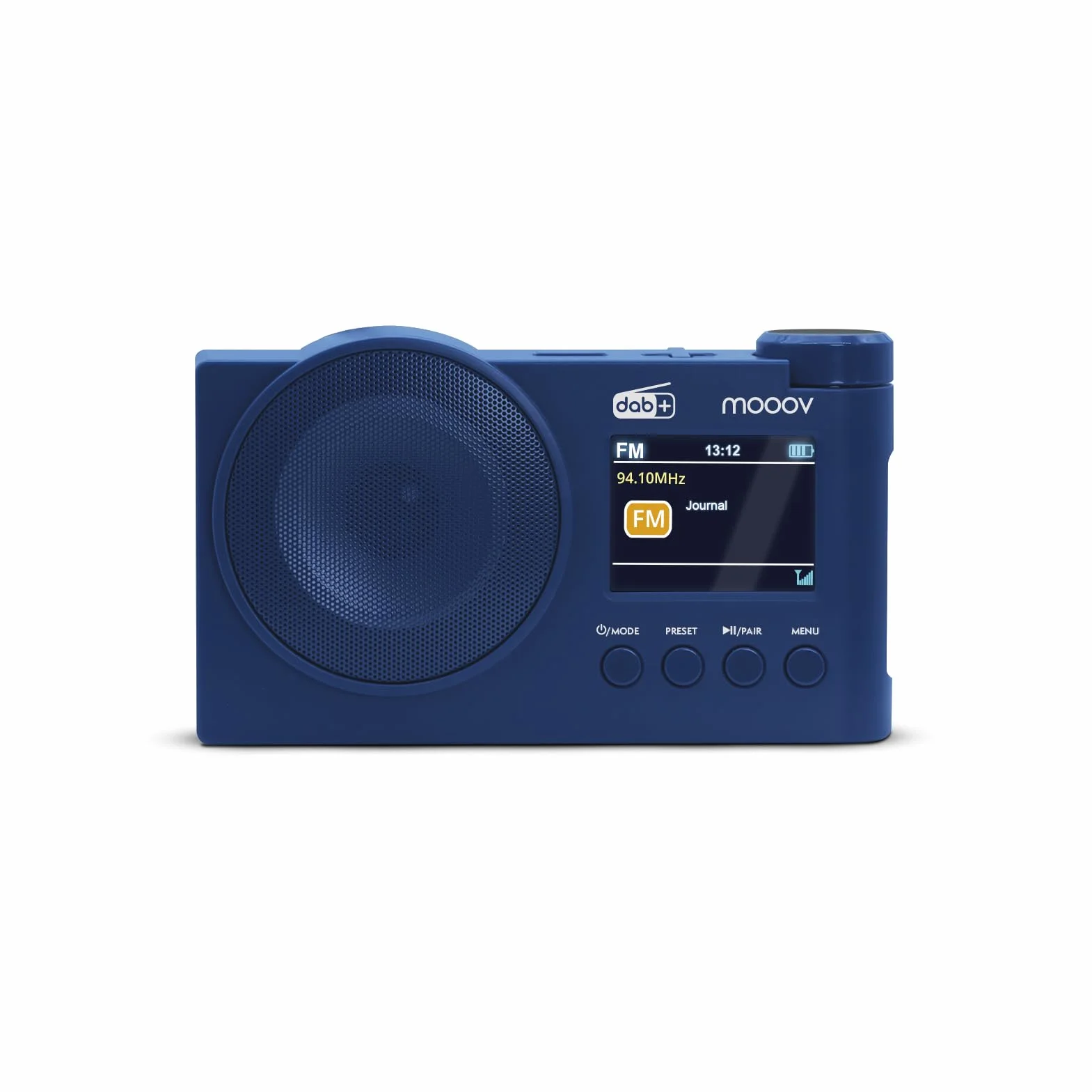 Radio Dab+ e FM con Bluetooth 5.0 Sveglia Doppia Allarme Display Colori USB MP3 Batteria Ricaricabile 15h Blu