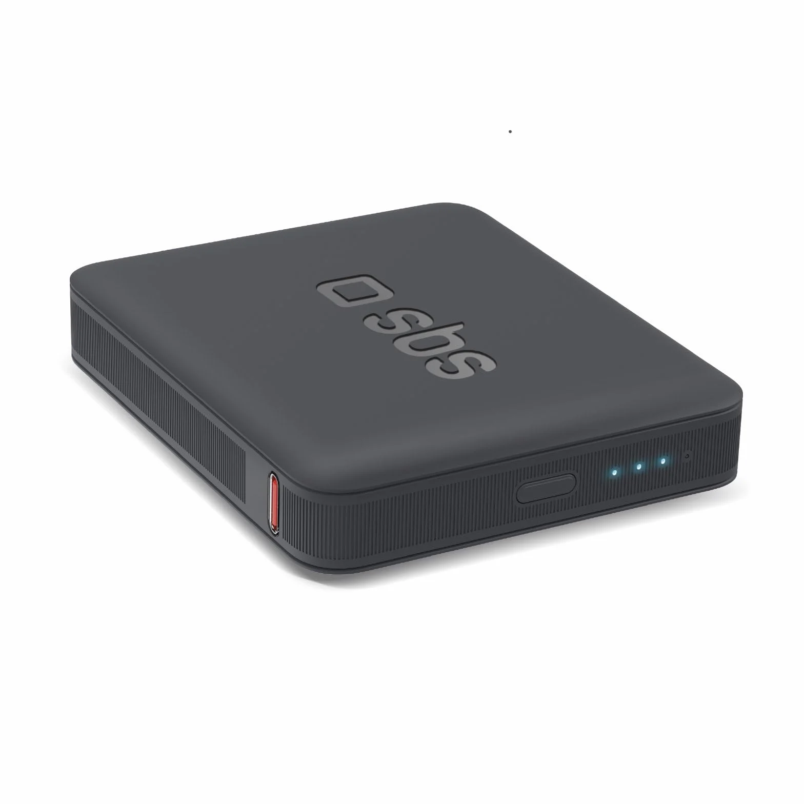 SBS NanoTube PowerBank HD 5000mAh 10W Power Bank Ricarica Rapida USB-C Caricabatterie Portatile Nero