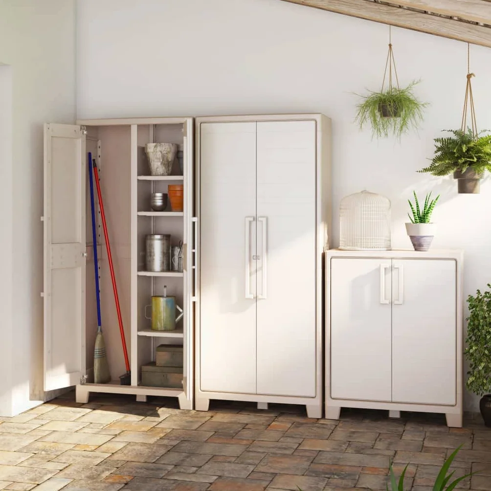 Keter Gulliver Basso XL Armadio 2 Ripiani 80x44x100 cm Sabbia Beige