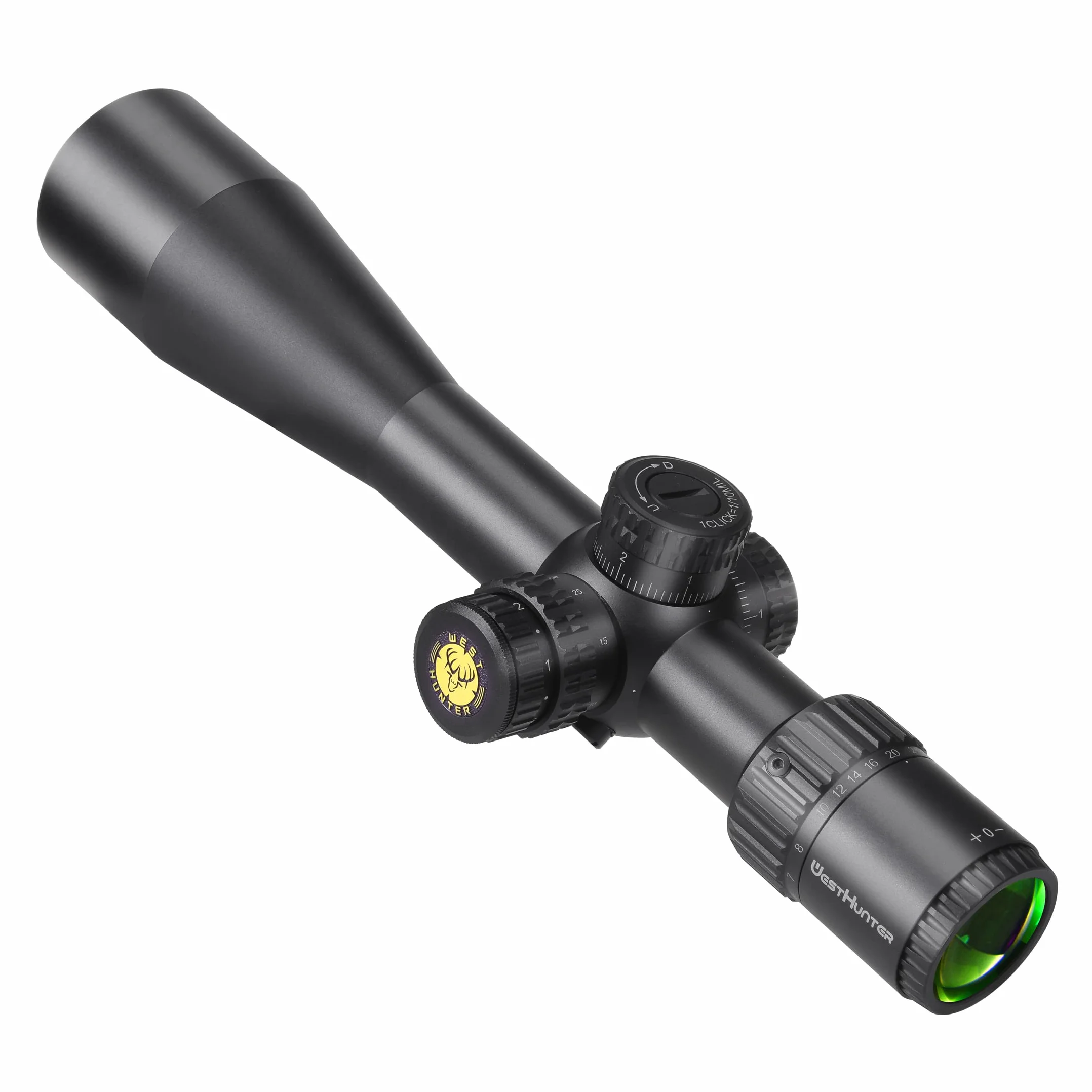 WestHunter Optics WHT SFIR FFP Cannocchiale da Competizione Compatto Reticolo Illuminato Rosso Vetro Inciso 1/10 MIL Tubo 30 mm Mirini Tattici di Precisione