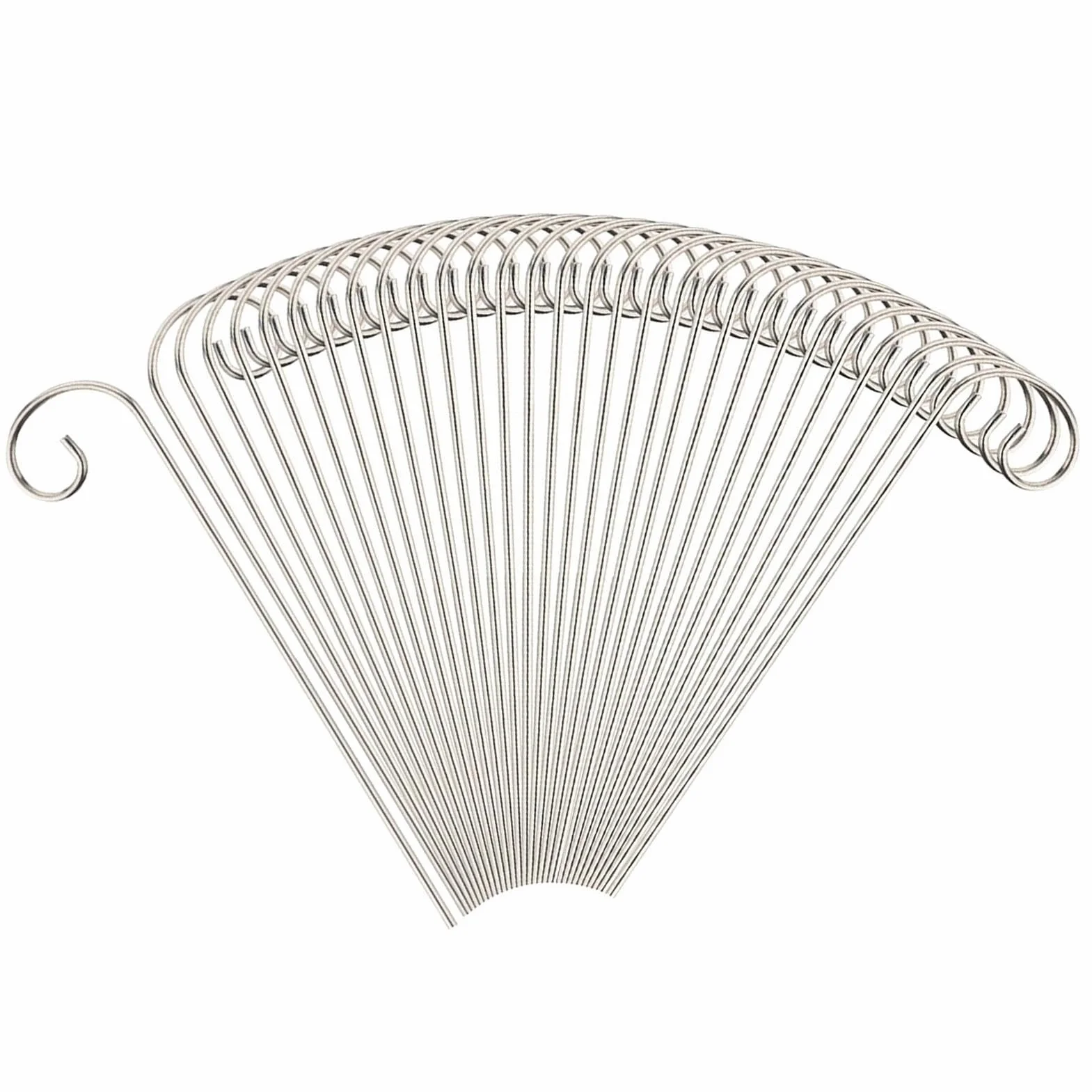 Mini ganci da pastore – 30 pezzi in metallo deformato in acciaio inox per appendere etichette per vasi di fiori, per casette per uccelli, lampade solari, campanelli eolici, decorazioni per matrimoni