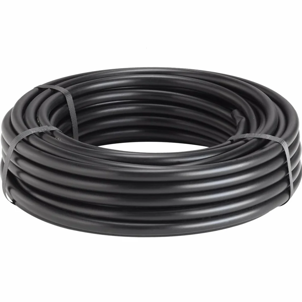 Claber Tubo collettore, in PE flessibile da 1/2" (13-16 mm) per irrigazione a goccia, Nero, 25 m