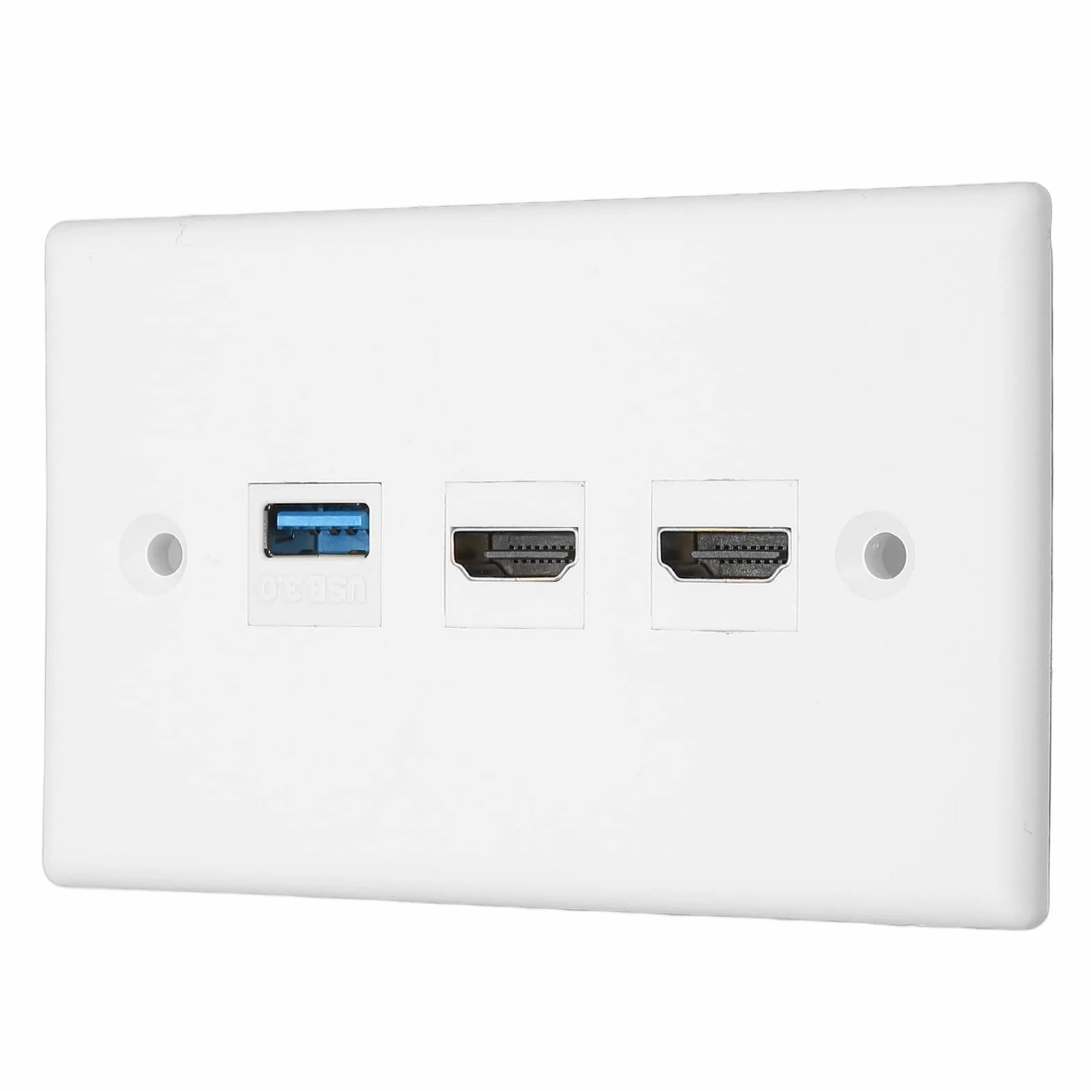 Bewinner Presa a Muro HDMI 3 Porte USB 3.0 Piastra Ethernet Senza Saldatura per TV HD a Parete