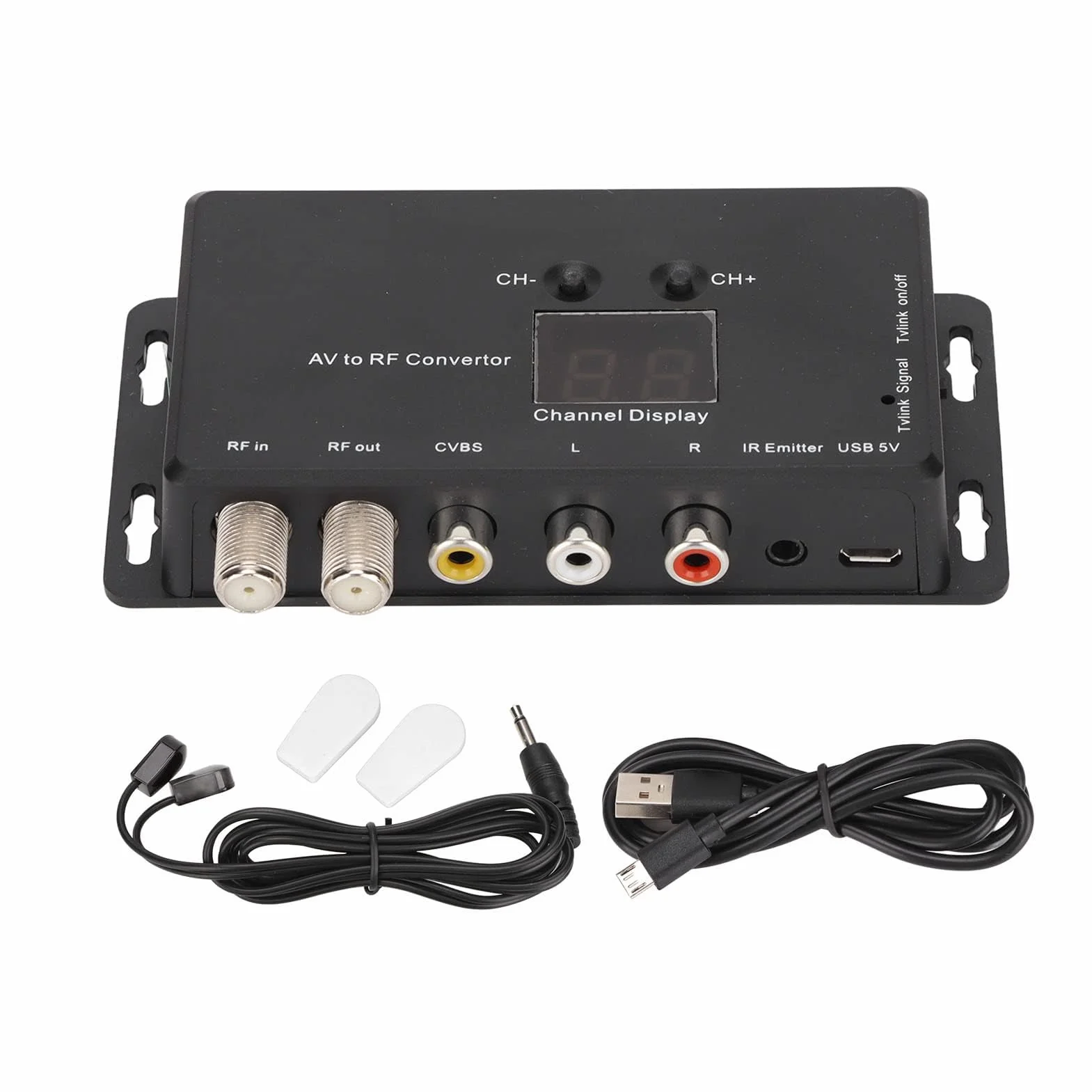 Modulatore UHF TV Link, Convertitore RF Compatibile con Decoder