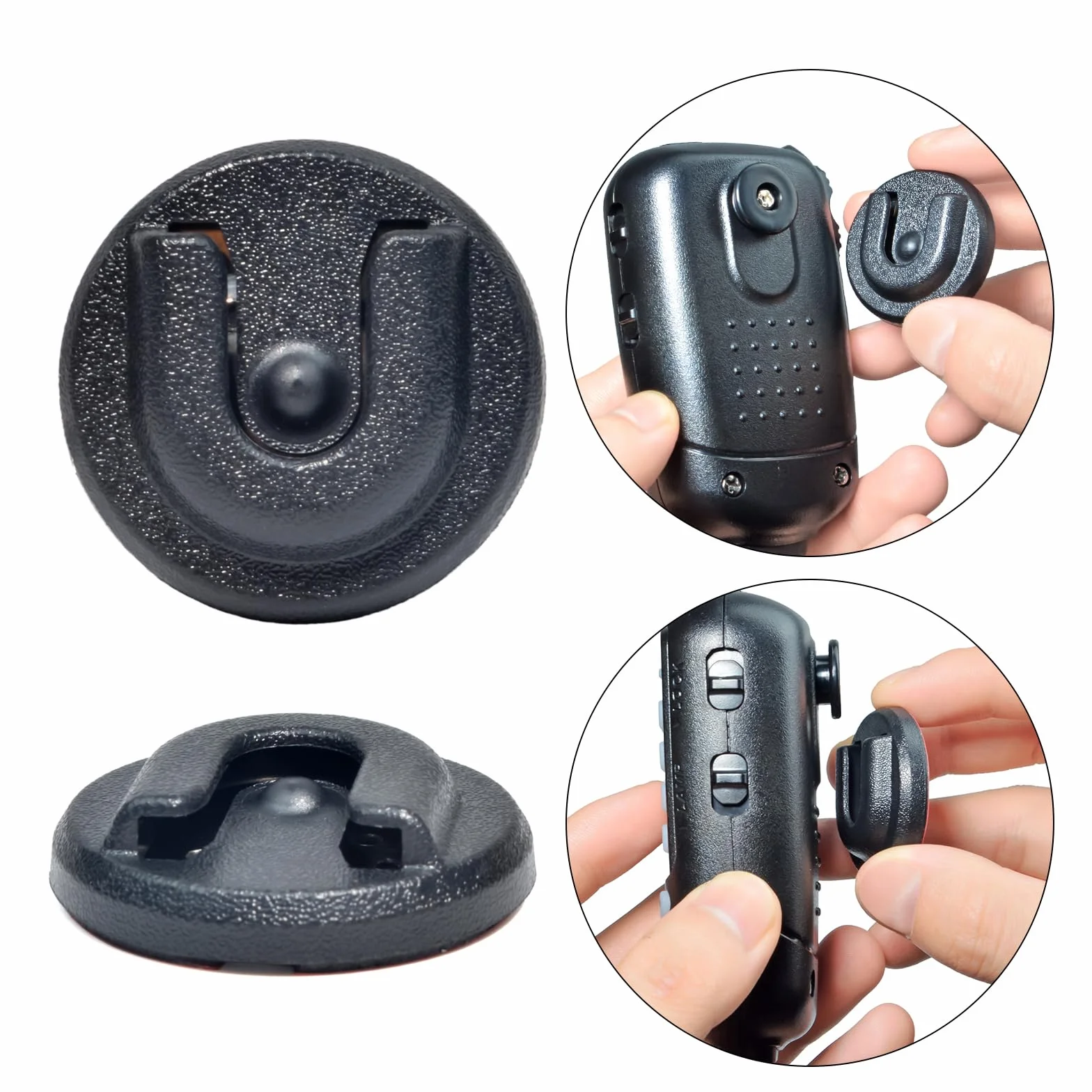 Gancio universale per microfono radio CB Motorola HLN9073B CDM1250 CDM750 GM300 Kenwood nero 1 pack