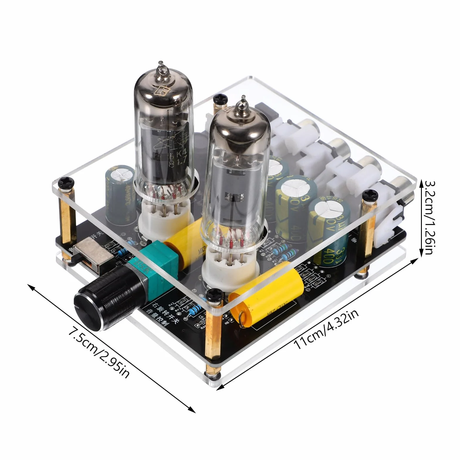 Preamplificatore Valvolare Phono Scheda Pcb Portatile Custodia Abs