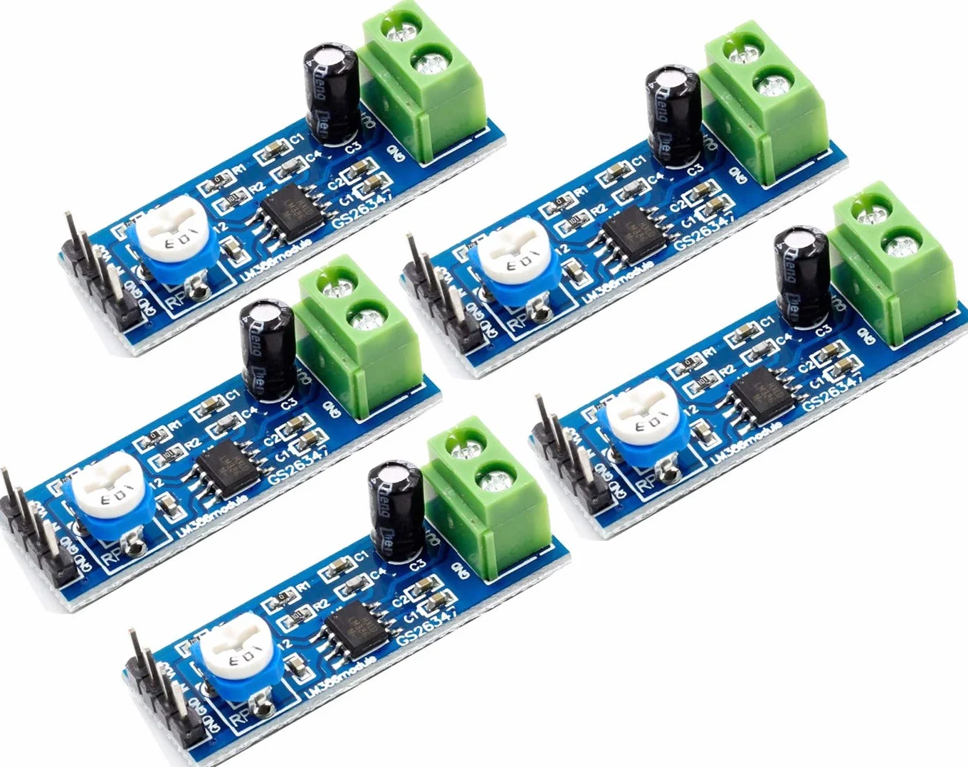 LM386 Audio Amplifier Module 200 Times 5V-12V 10K Resistance