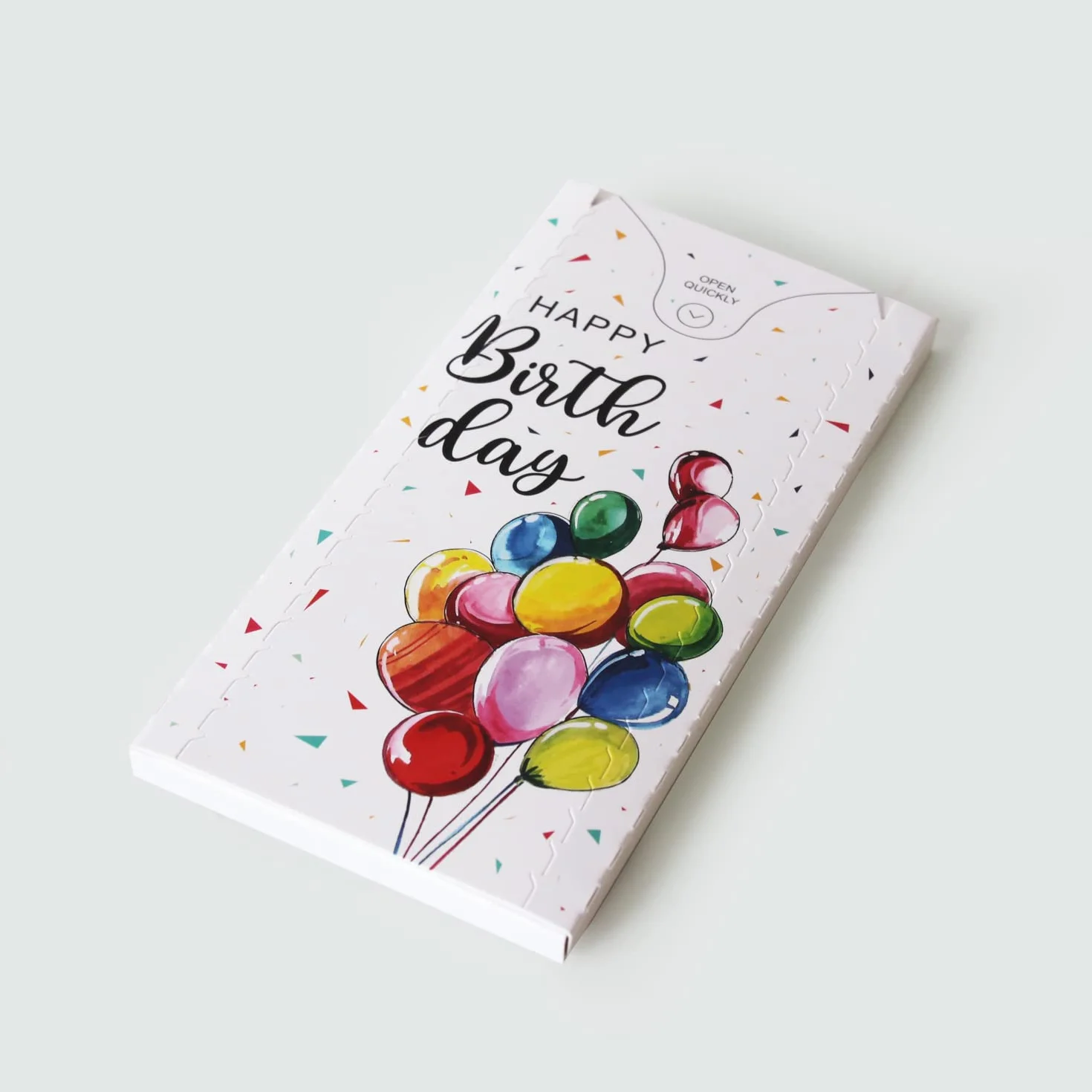 Notta&Belle Biglietto di Auguri Esplosivo Coriandoli Happy Birthday Bianco Palloncini Buon Compleanno Sorpresa