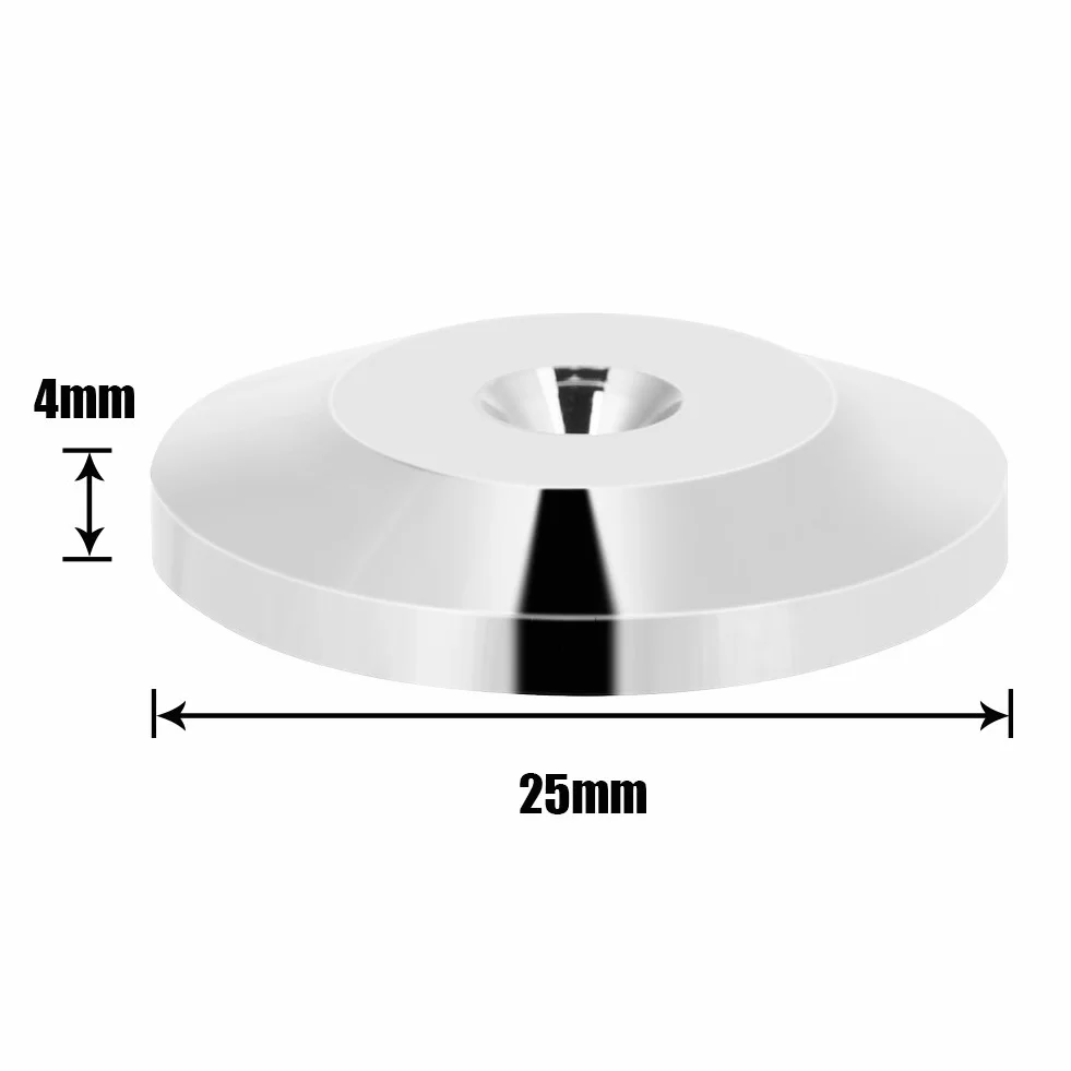 Piedini per Diffusori 8 Pezzi 25x4mm Base Antiurto Universale in Rame Cuscinetti Isolanti