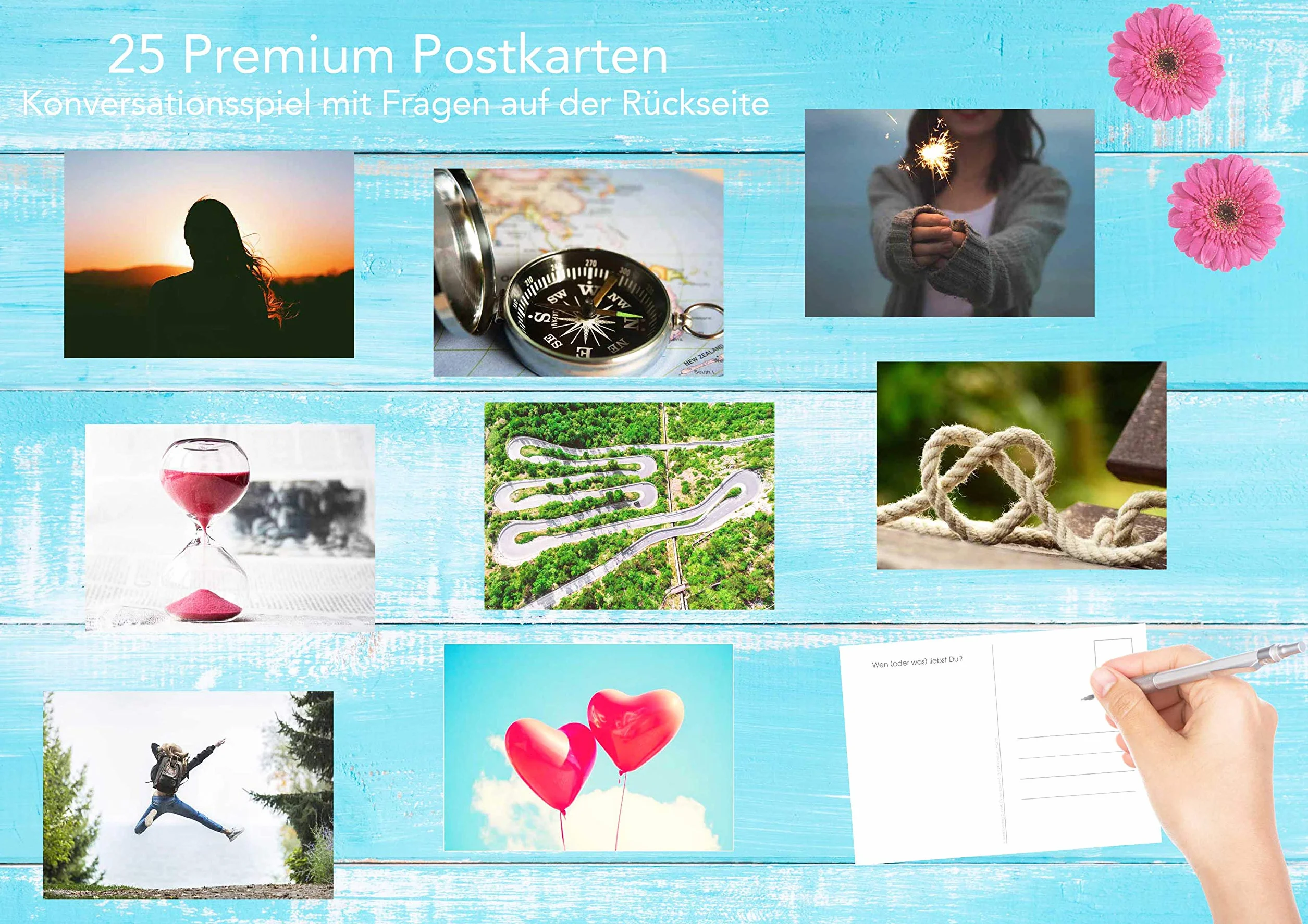Edition Seidel Set 25 Cartoline Premium Carte motivazionali Comunicazione Allenamento Conversazione Gioco Strumenti di coaching Carte Paesaggi Natura Carte emozionali Consapevolezza di sé