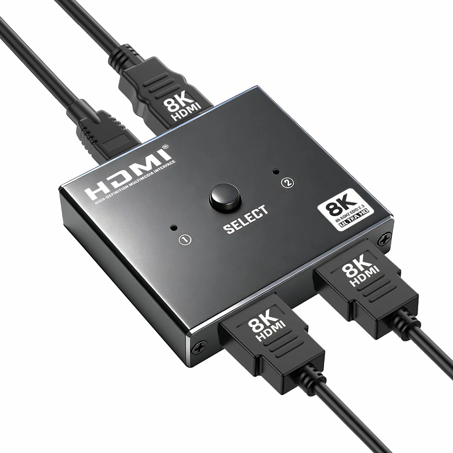 Splitter HDMI 8K 2.1 48Gbps, Switch HDMI 2 ingressi 1 uscita, Supporto HDCP 2.3 per PS5 Xbox HDTV