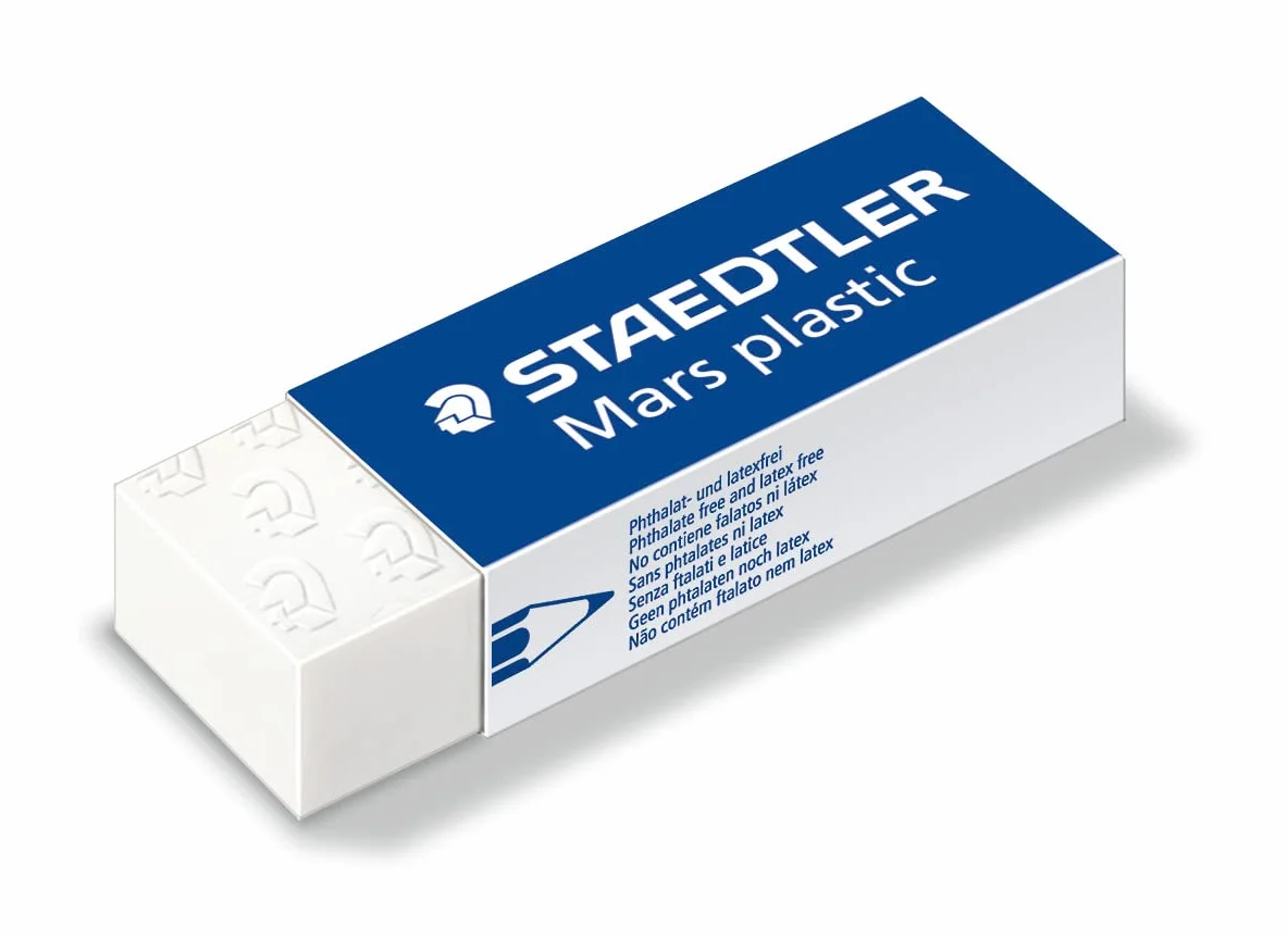 STAEDTLER Noris 120 HB Matite Upcycled Legno Set 6 Matite 2 Gomme Mars Made in Germany