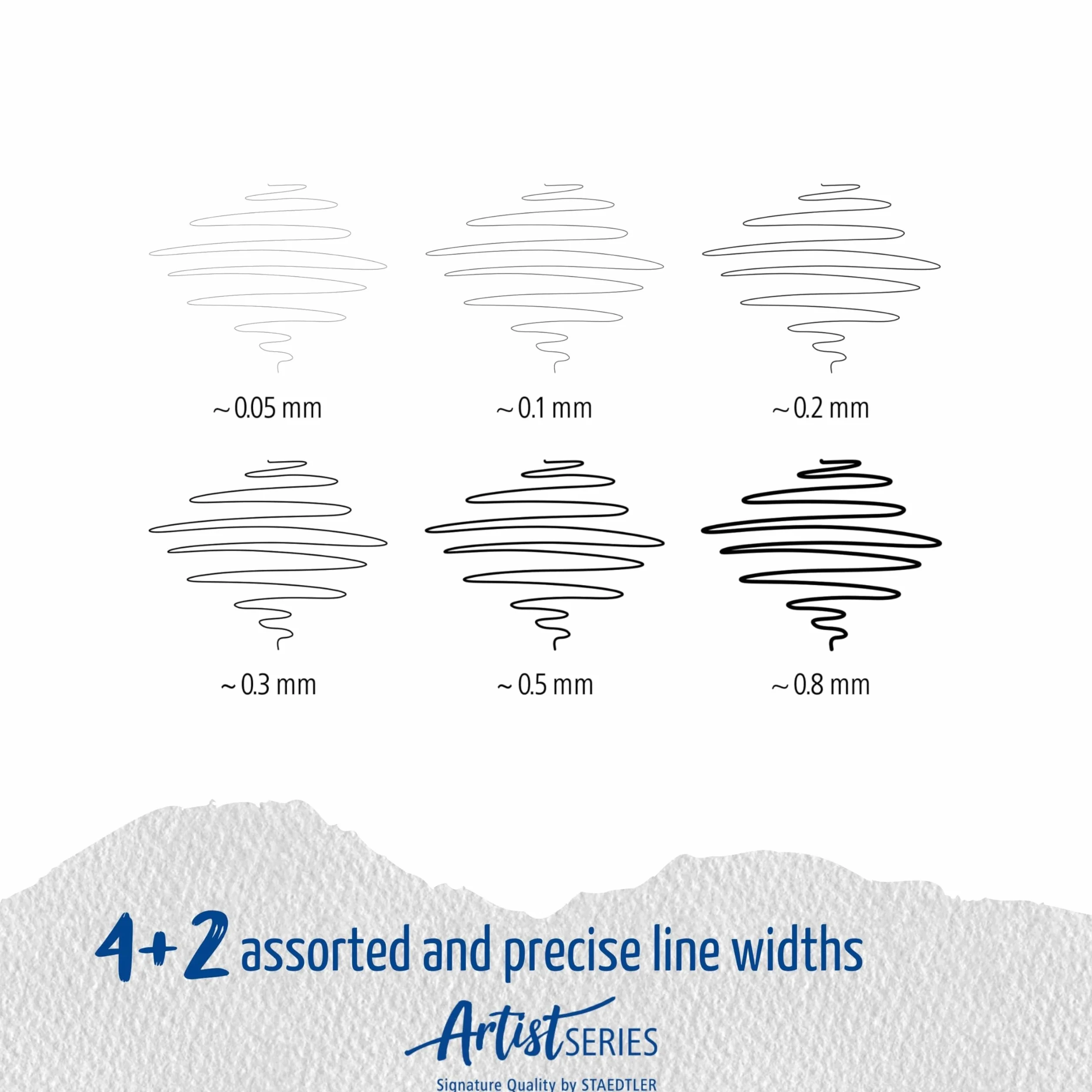 Staedtler pigment liner 5+1 Set 308 SB6P Pennarello punta fine Nero 0.05-0.8 mm 6 pz