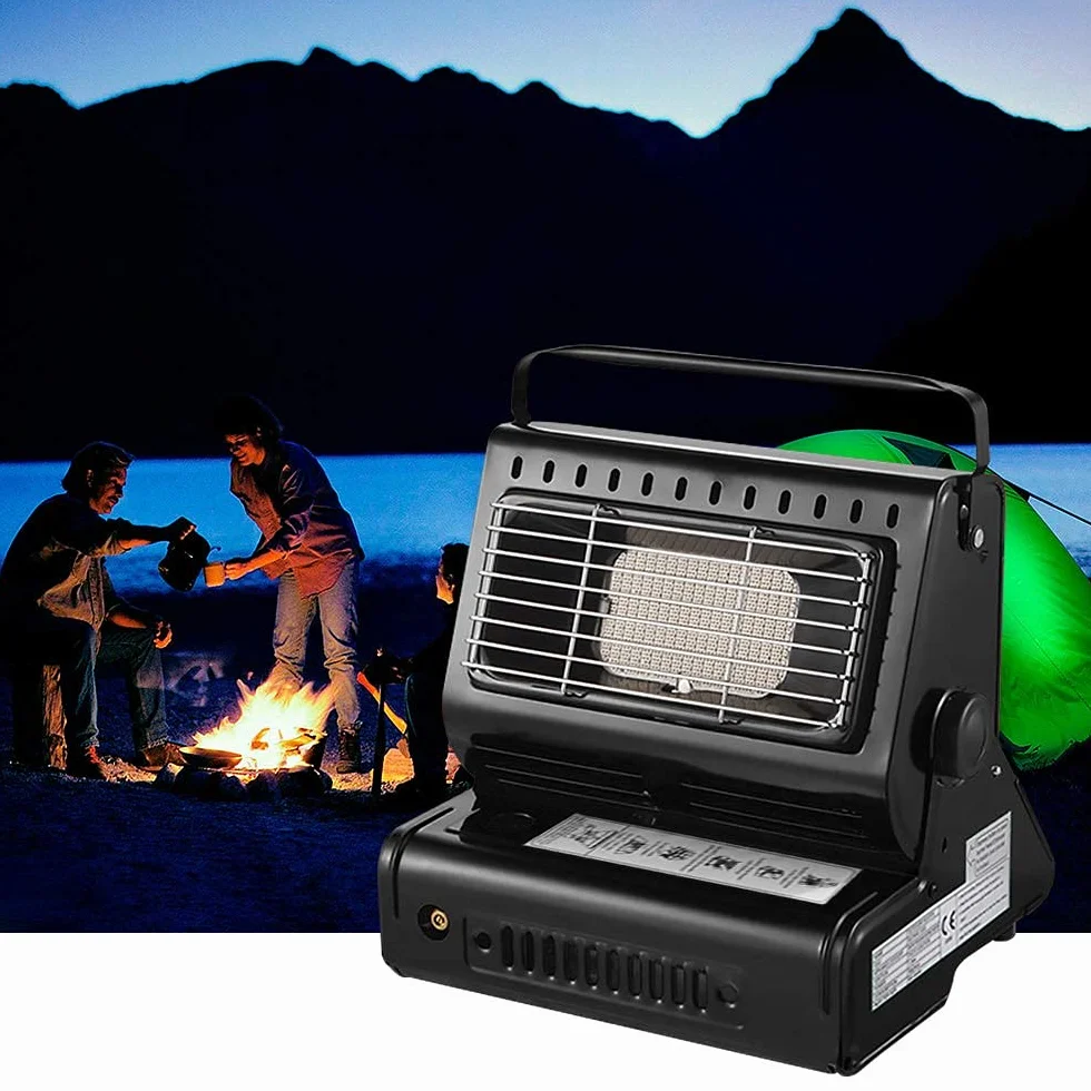 Yinleader Stufa a gas in ceramica 1,3 kW nero per esterni