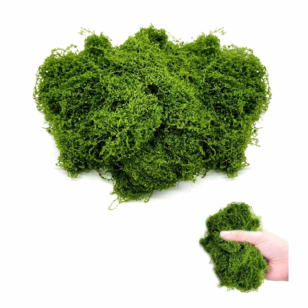 100g Muschio Stabilizzato per Presepe Naturale Muschio Finto per Decorazioni Lichene Stabilizzato Pannelli Licheni Stabilizzati Moss Muschio Artificiale Decorativo Islandese Muschio-Scuro
