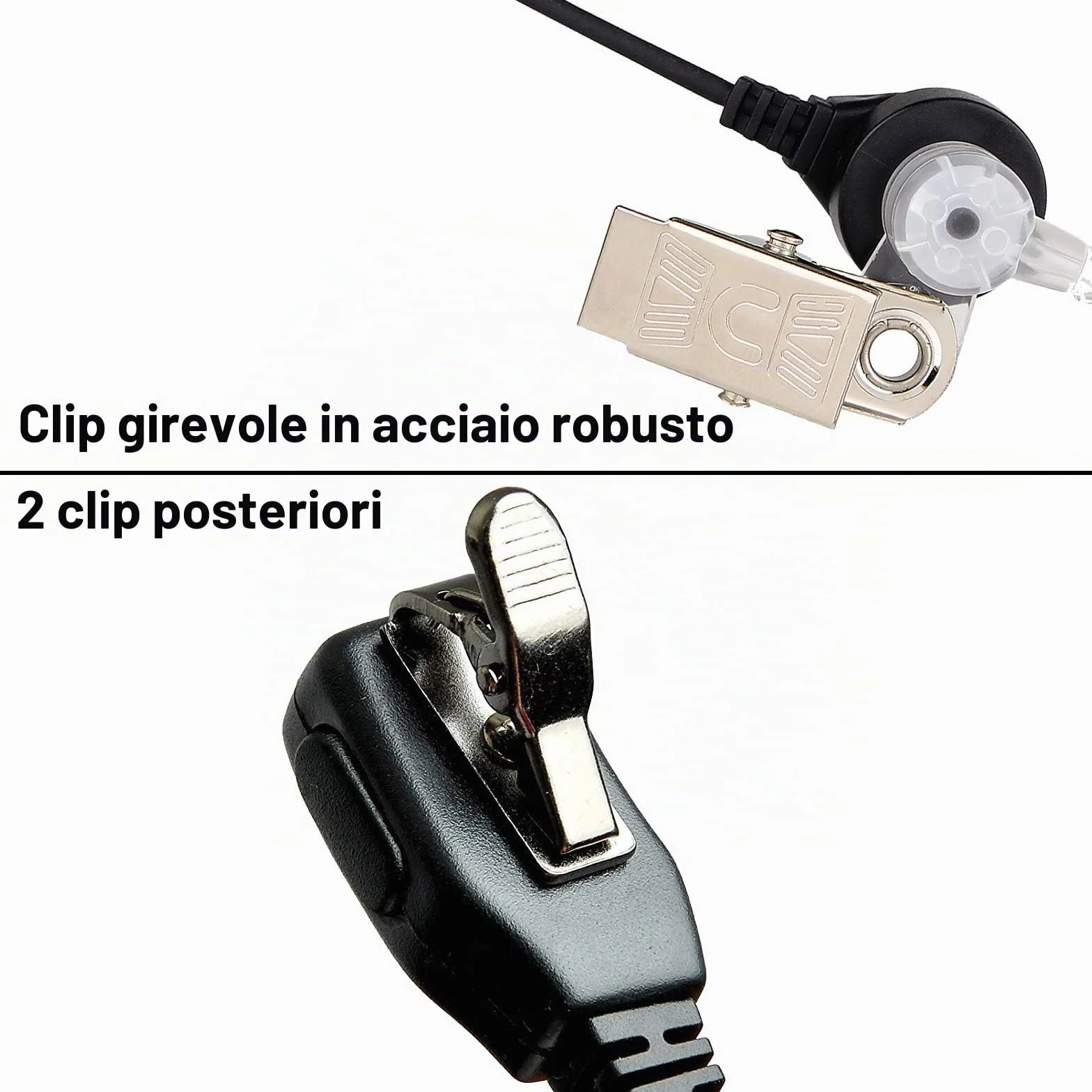 Retevis Cuffie Walkie Talkie 2 Pin Auricolare con Tubo Acustico Trasparente Compatibile RT24 RT22 RT27 RT5 H777 Baofeng UV-5R BF-888S