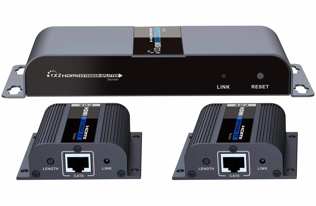 PremiumCord HDMI Splitter Extender Cat6 70m Full HD 1080p 60Hz Metallo Dolby TrueHD 3D EDID CEC HDCP2.2