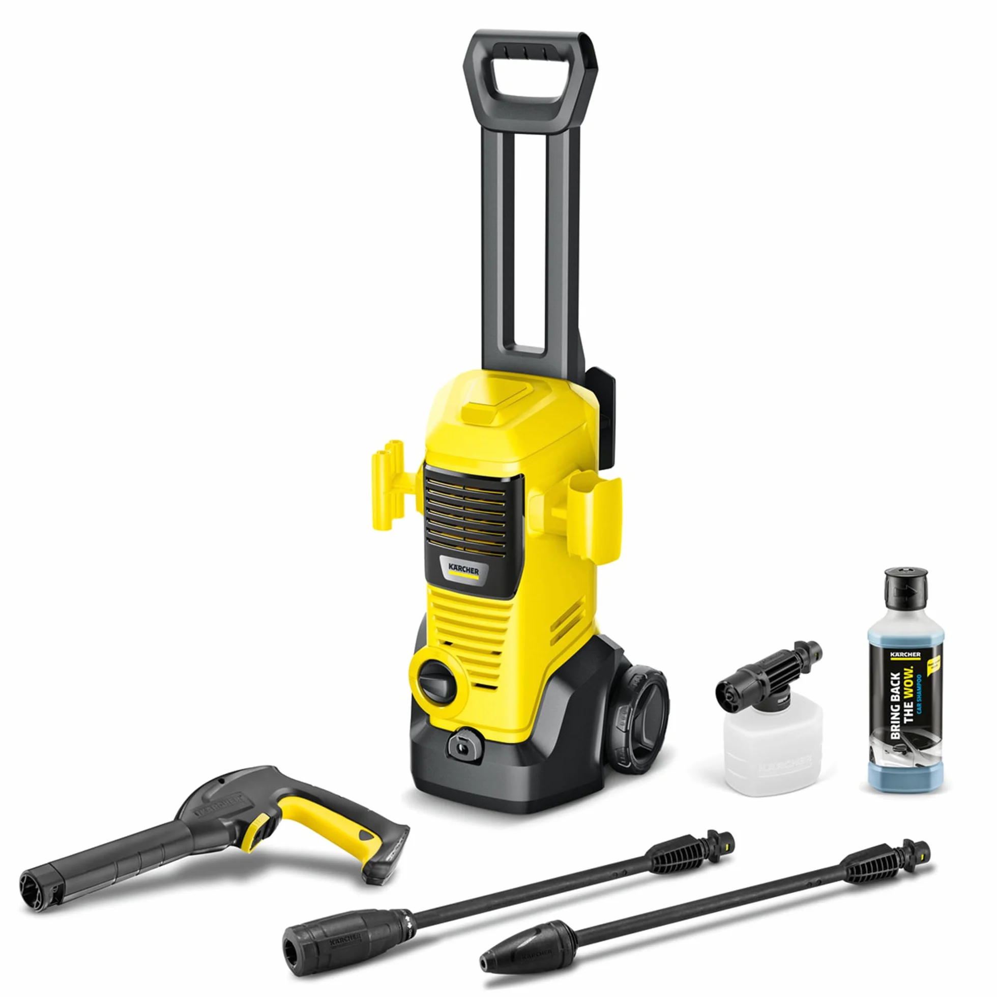Kärcher idropulitrice K 3 FJ, max. 120 bar, 380 l/h, superficie: 25 m²/h, filtro acqua, 4,3 kg, pistola ad alta pressione, ugello rotante e per schiuma, lancia Vario Power