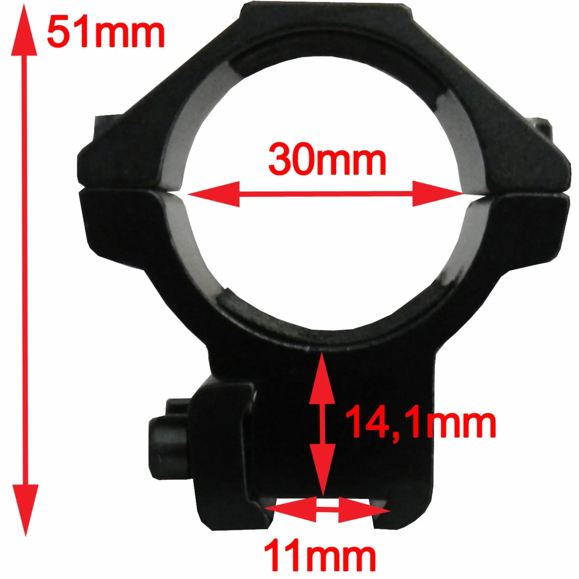 Seben Attacco Ottica 30mm 11mm Slitta Rifle Scope Mount RSM12