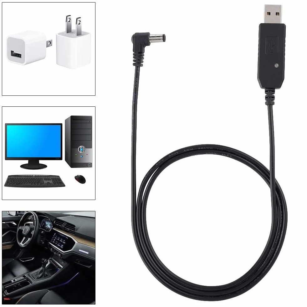 Cavo USB Trasformatore di Ricarica 1M 10V per UV-5R UV-82 BF-F8 UV-9R Plus Walkie Talkie