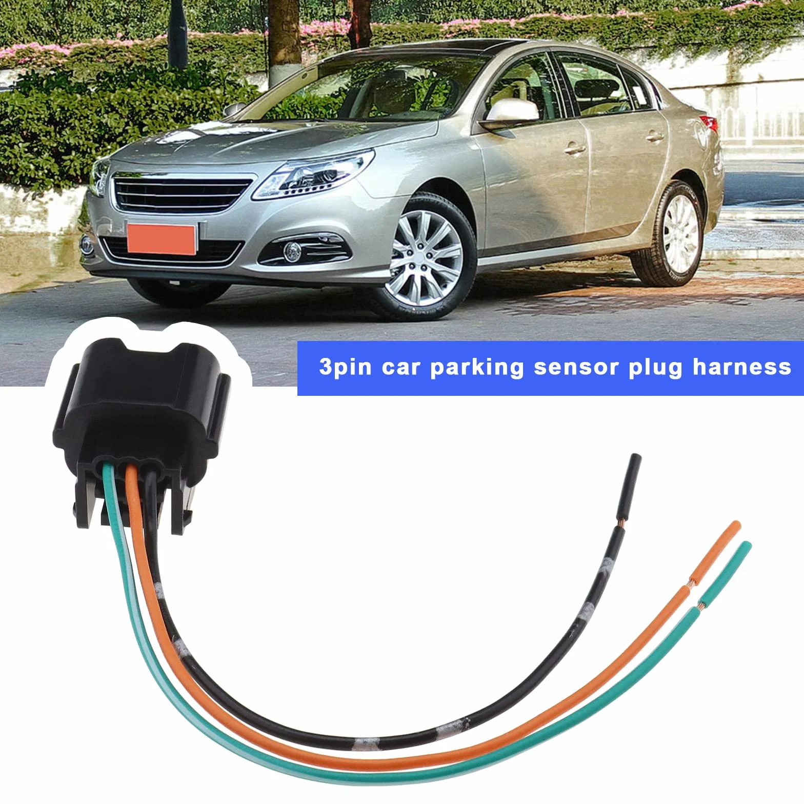 Cavo connettore a 3 pin PDC sensore di parcheggio compatibile con Audi Renault 15 cm