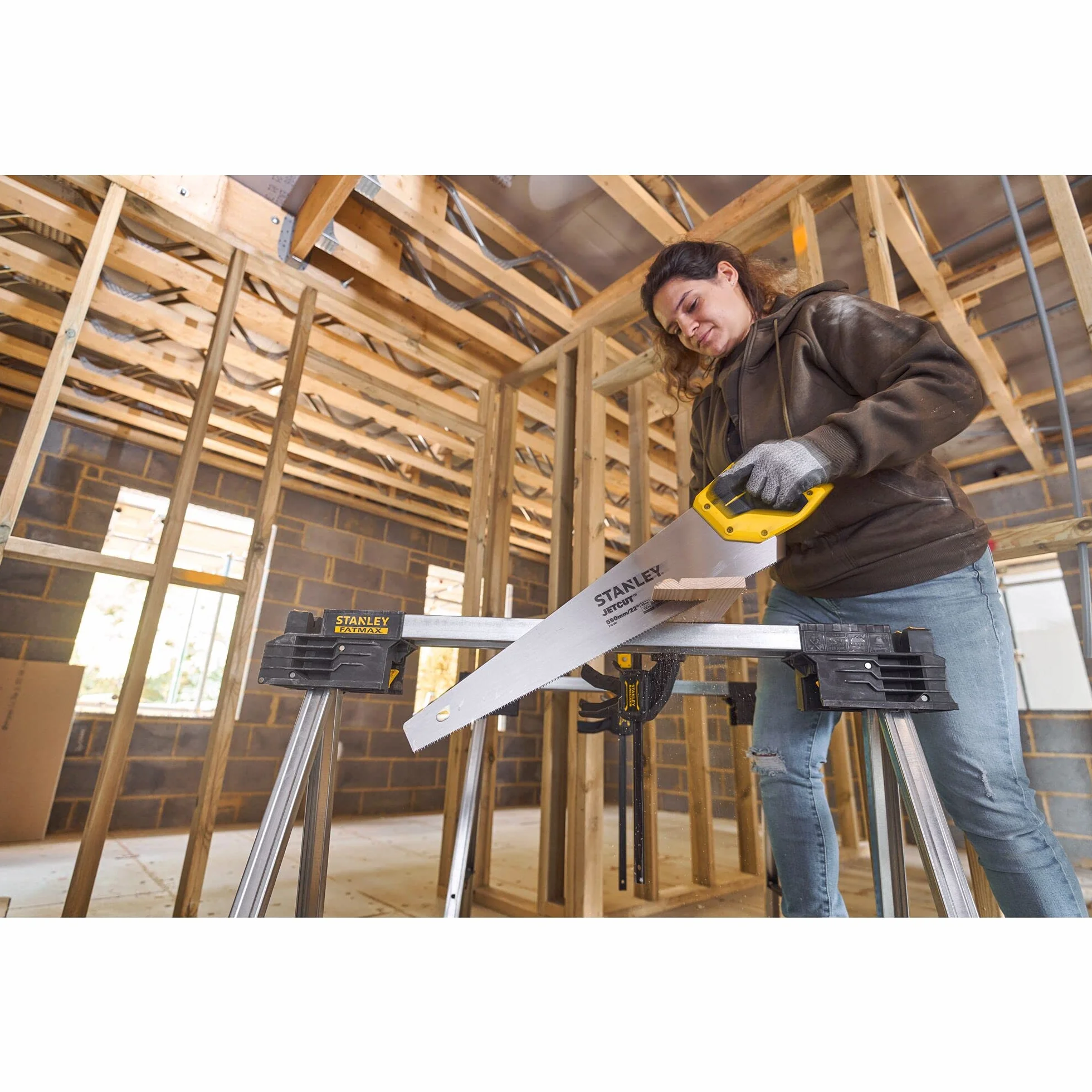 STANLEY 2-15-244 Sega a Mano Jet Cut Fine, 550 mm