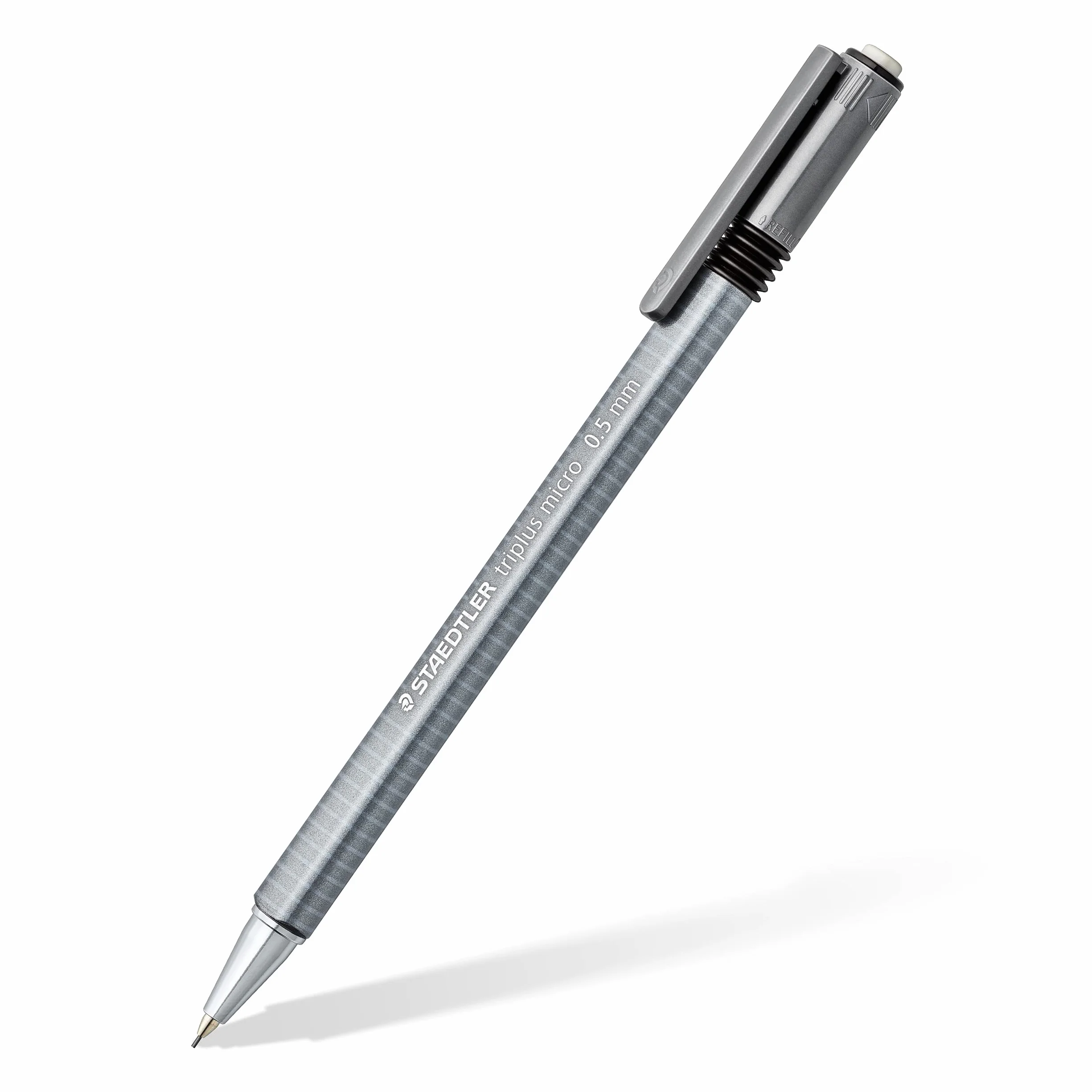 Staedtler Triplus Micro Portamine 0.5 con Gommino Integrato e Tubetto Mine, Matita Meccanica per Disegno e Scrittura