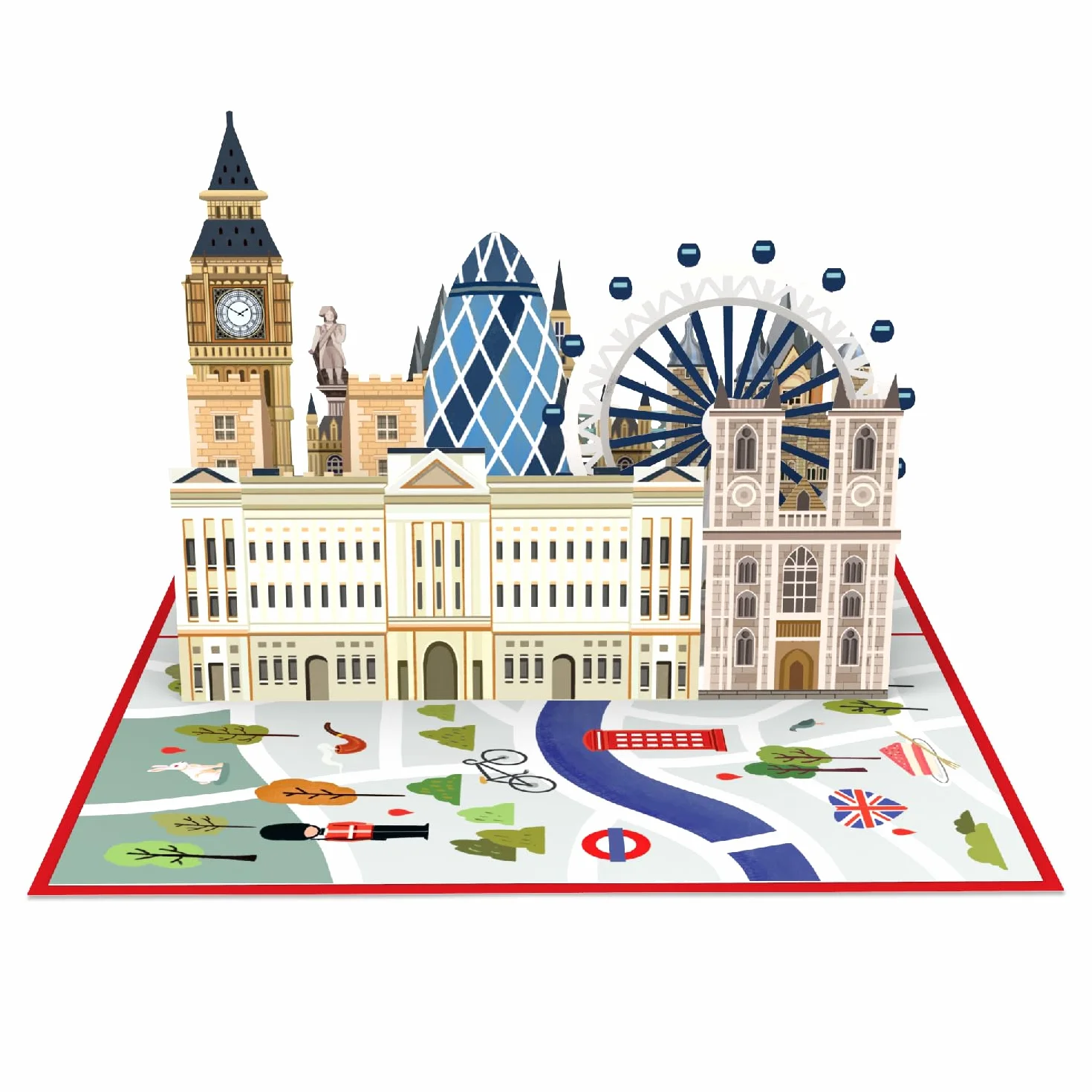 papercrush® Biglietto pop-up Londra 3D - Carta regalo viaggio sorpresa per uomo viaggiatore