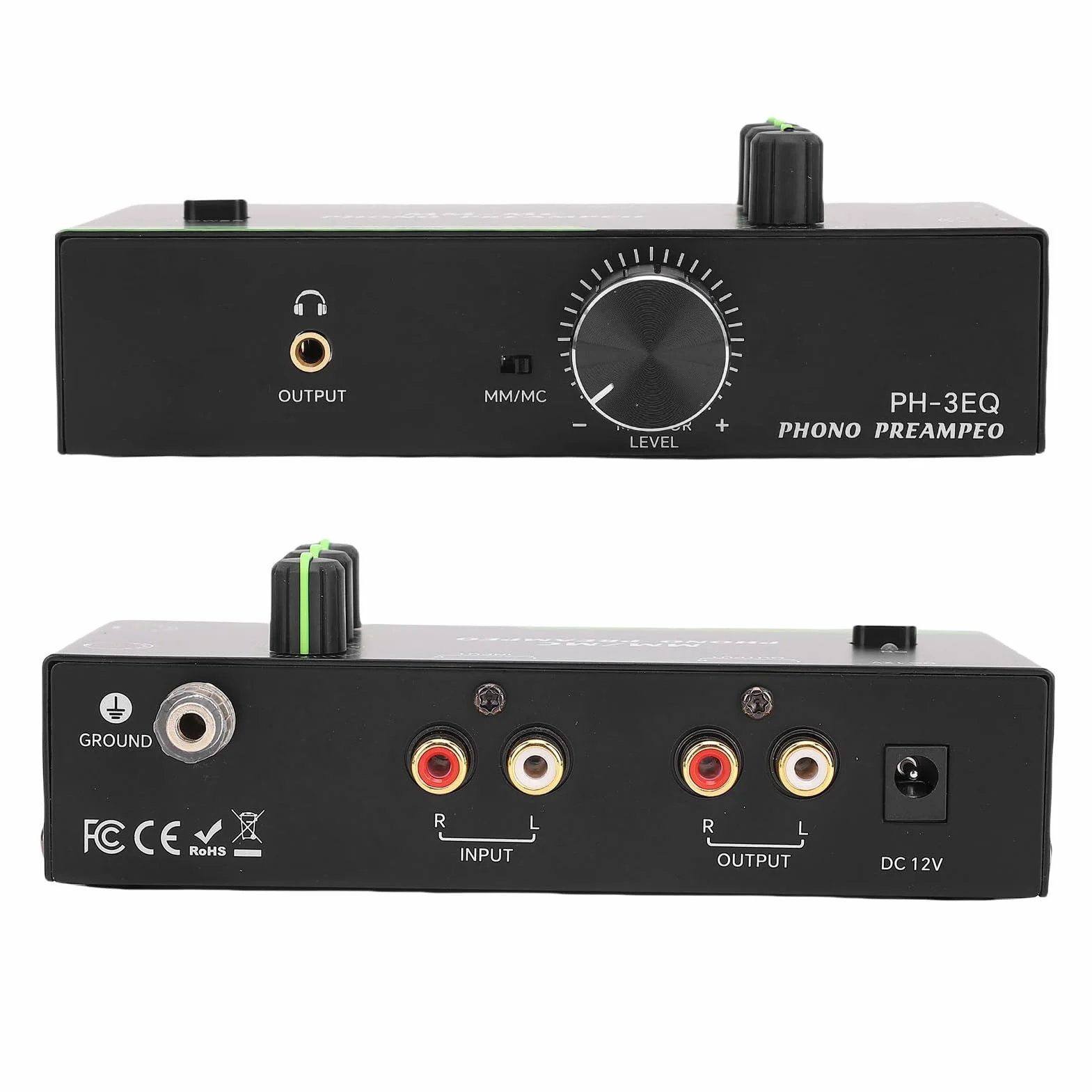 Preamplificatore Phono MM MC Professionale con Ingresso XLR 5 Pin Equalizzazione Regolabile
